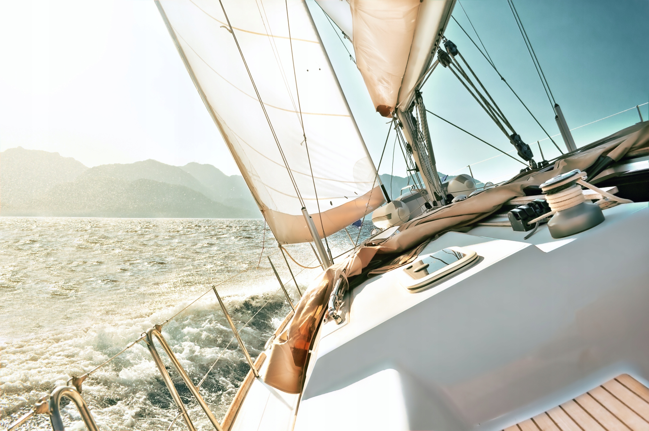 FOTOTAPETA JACHT WIDOK NA OCEAN STATEK MORZE 3D