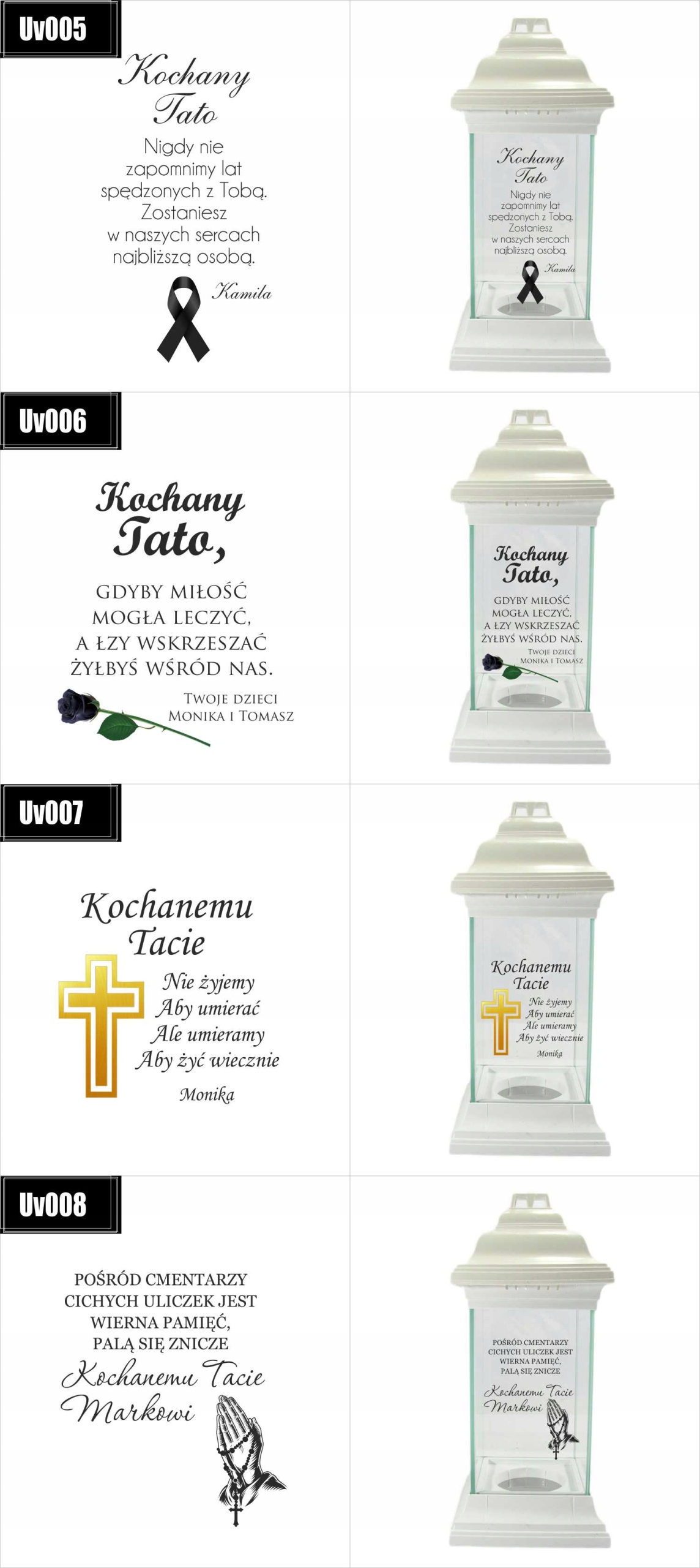 Personalizowany Znicz z nadrukiem UV dla dziecka