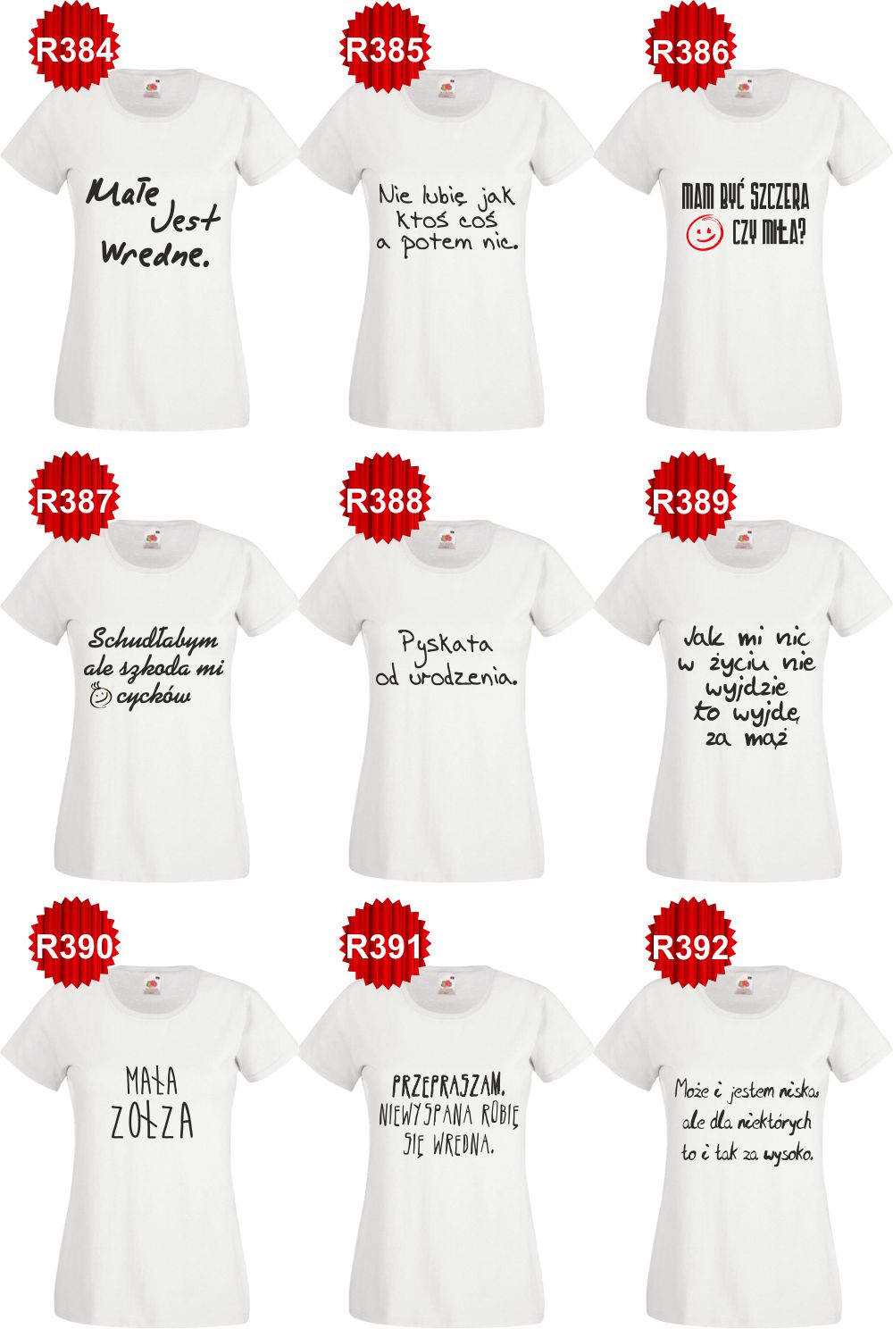 KOSZULKA T-shirt z napisem CZŁOWIEK KTÓRY NIE ROBI