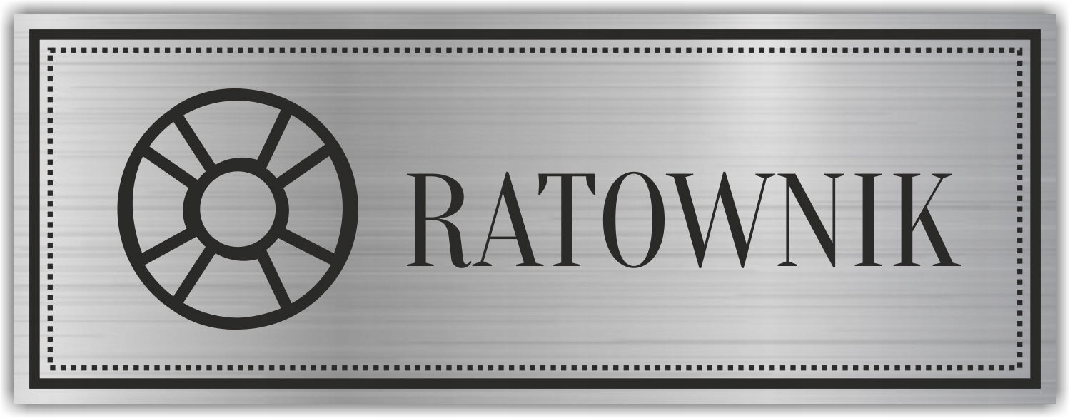 Tabliczka Grawerowana RATOWNIK PŁYWALNIA SALA GIER