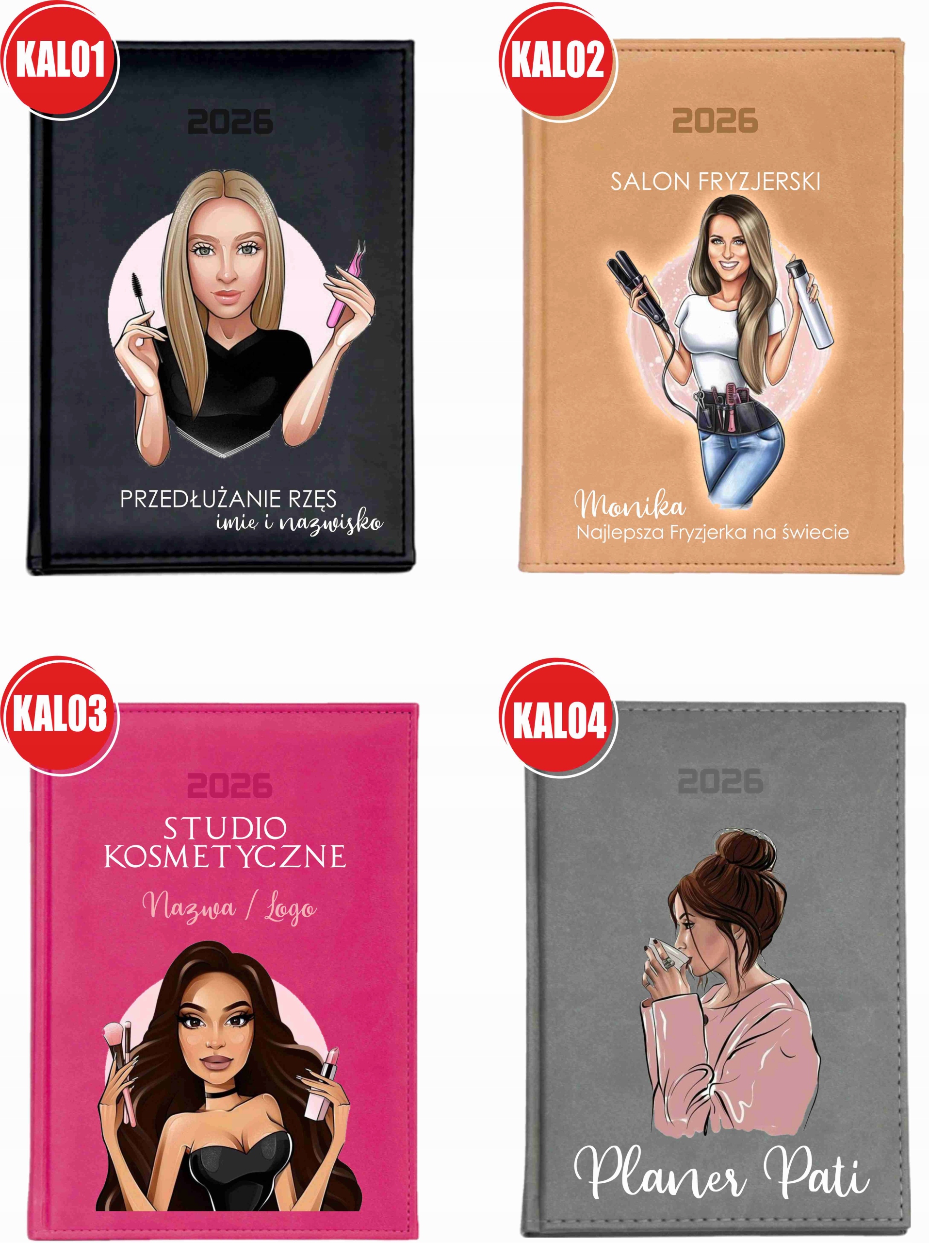 KALENDARZ A5 2026 DZIENNY PLANER Z NADRUKIEM NAPISEM MRS PREZENT