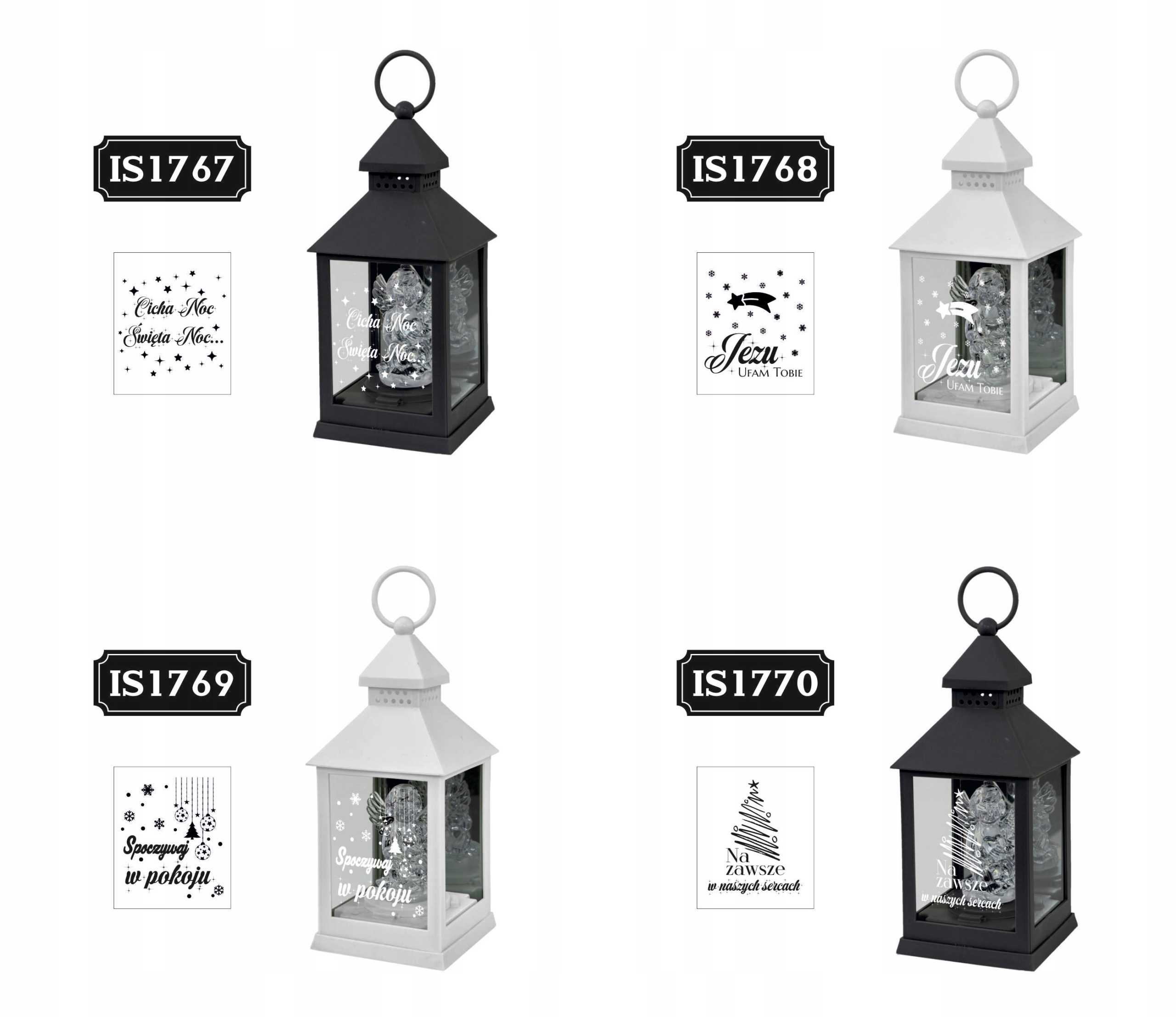 ZNICZ LAMPION biały aniołek imię LED mała kapliczka GRAWER DLA SZWAGIERKI