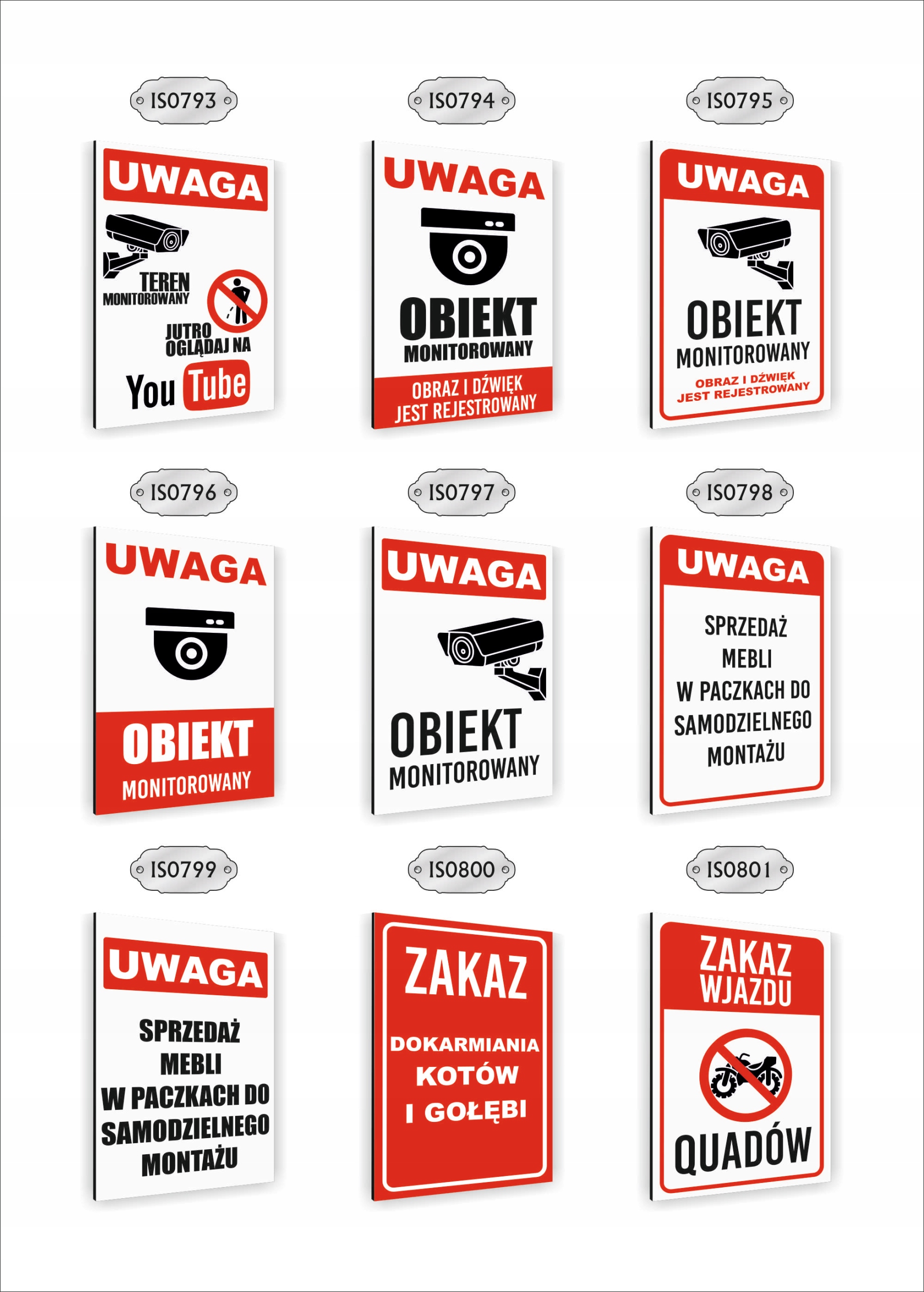 Tabliczka znak informacyjny dibond 40x30 ZAKAZ PICIA WODY nadruk UV