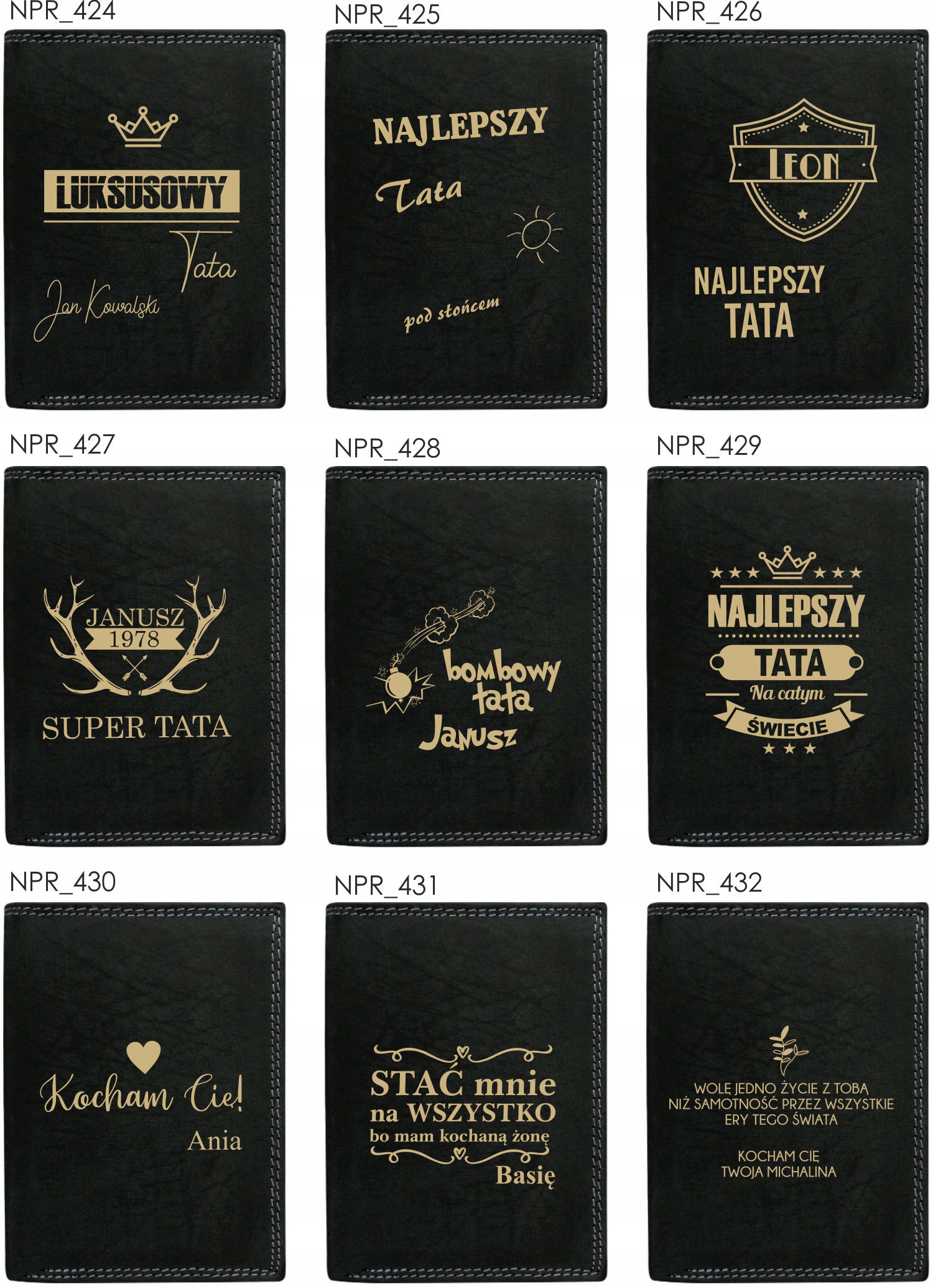 Eleganki męski portfel 100% SKÓRA dla strażaka