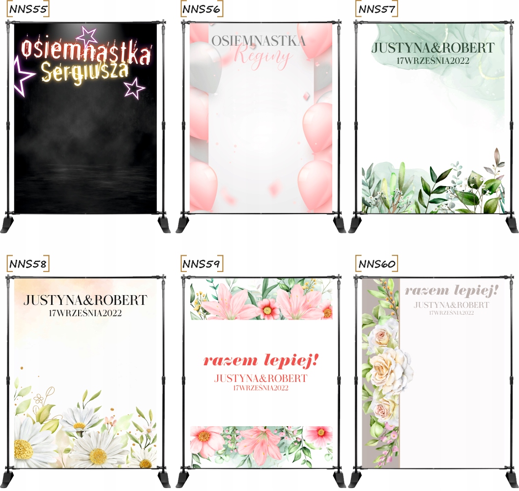 TŁO ścianka FOTO osiemnaste urodziny + TWOJE IMIĘ