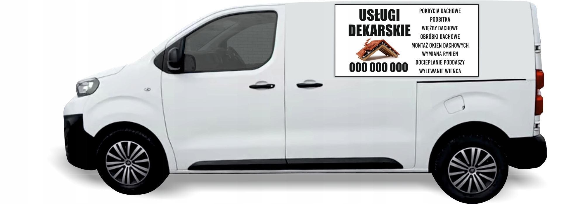 Naklejka Folia na samochód auto reklamowa USŁUGI DEKSRSKIE