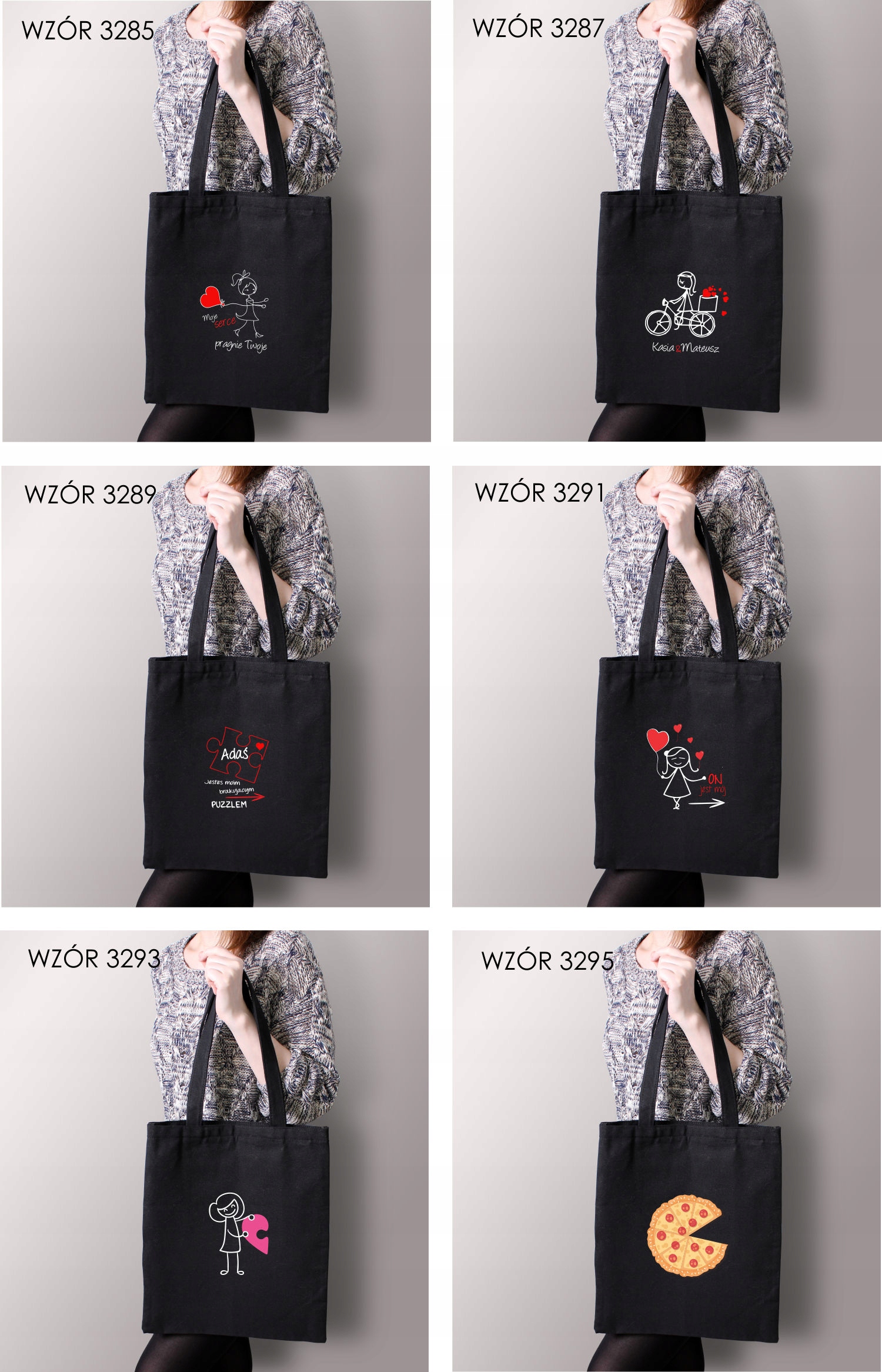 Eko Torba z nadrukiem PREZENT na WALENTYNKI LOVE