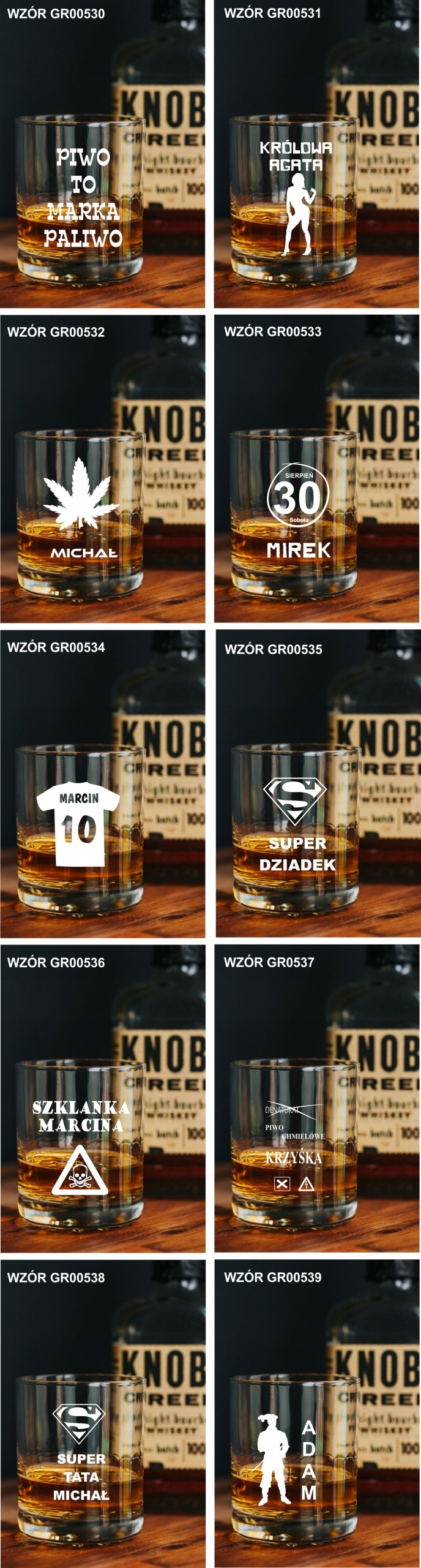 Szklanka do WHISKY z grawerem prezent na święta