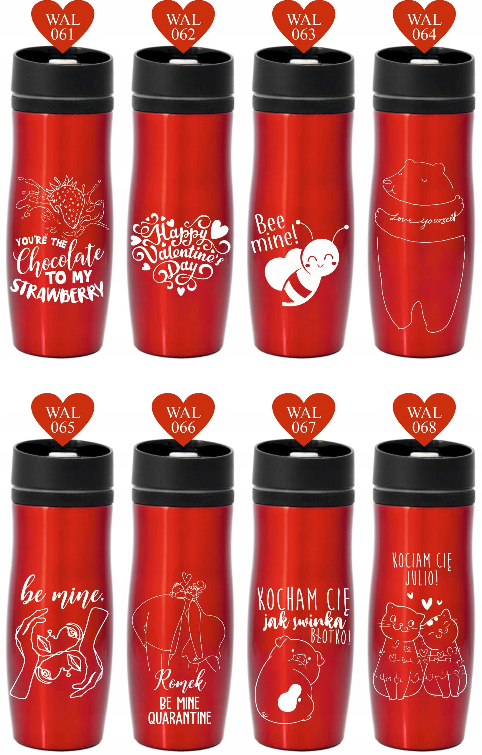 Kubek termiczny WALENTYNKI Happy Valentines gift