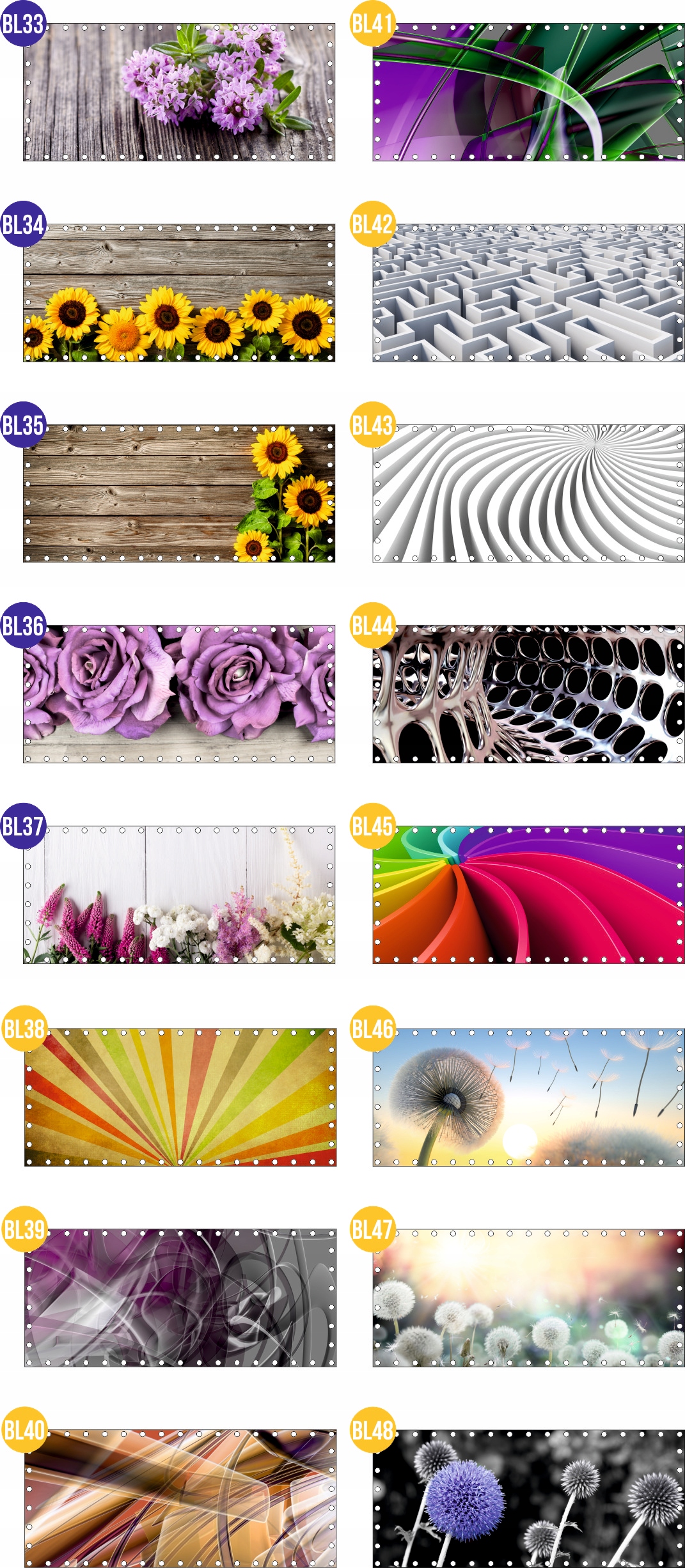 Osłona na balkon dekoracja balkonu SURFINIE kwiaty 10x10 cm