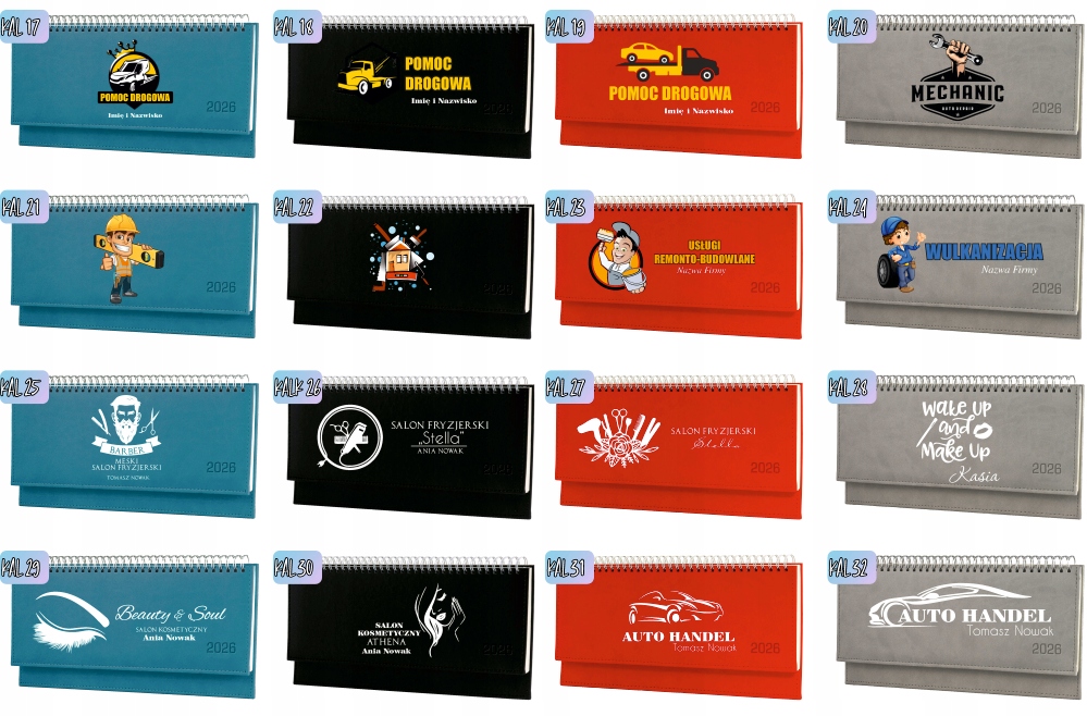 Terminarz dziadek i babcia 2026 tygodniowy kalendarz leżący biurkowy