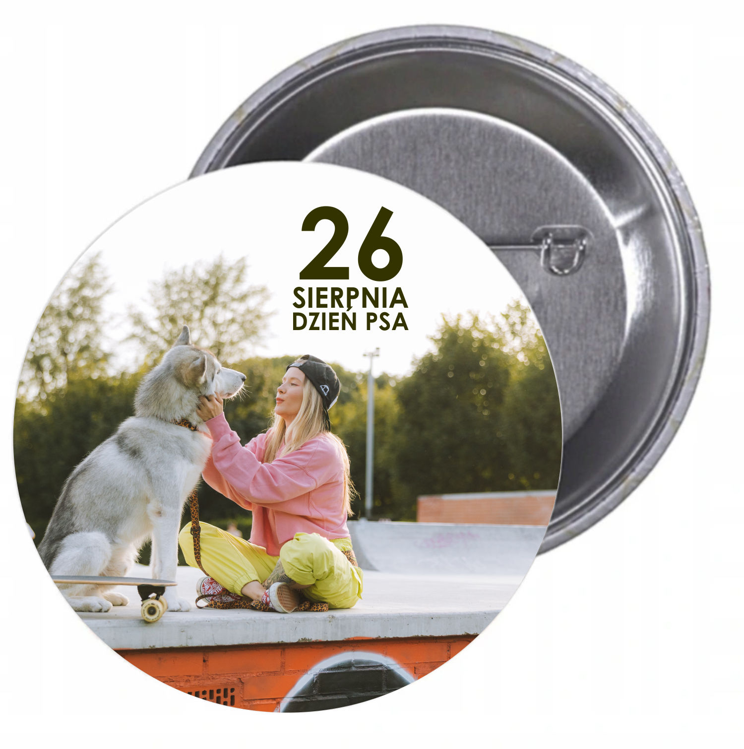 Przypinki buttony DZIEŃ PSA z grafiką