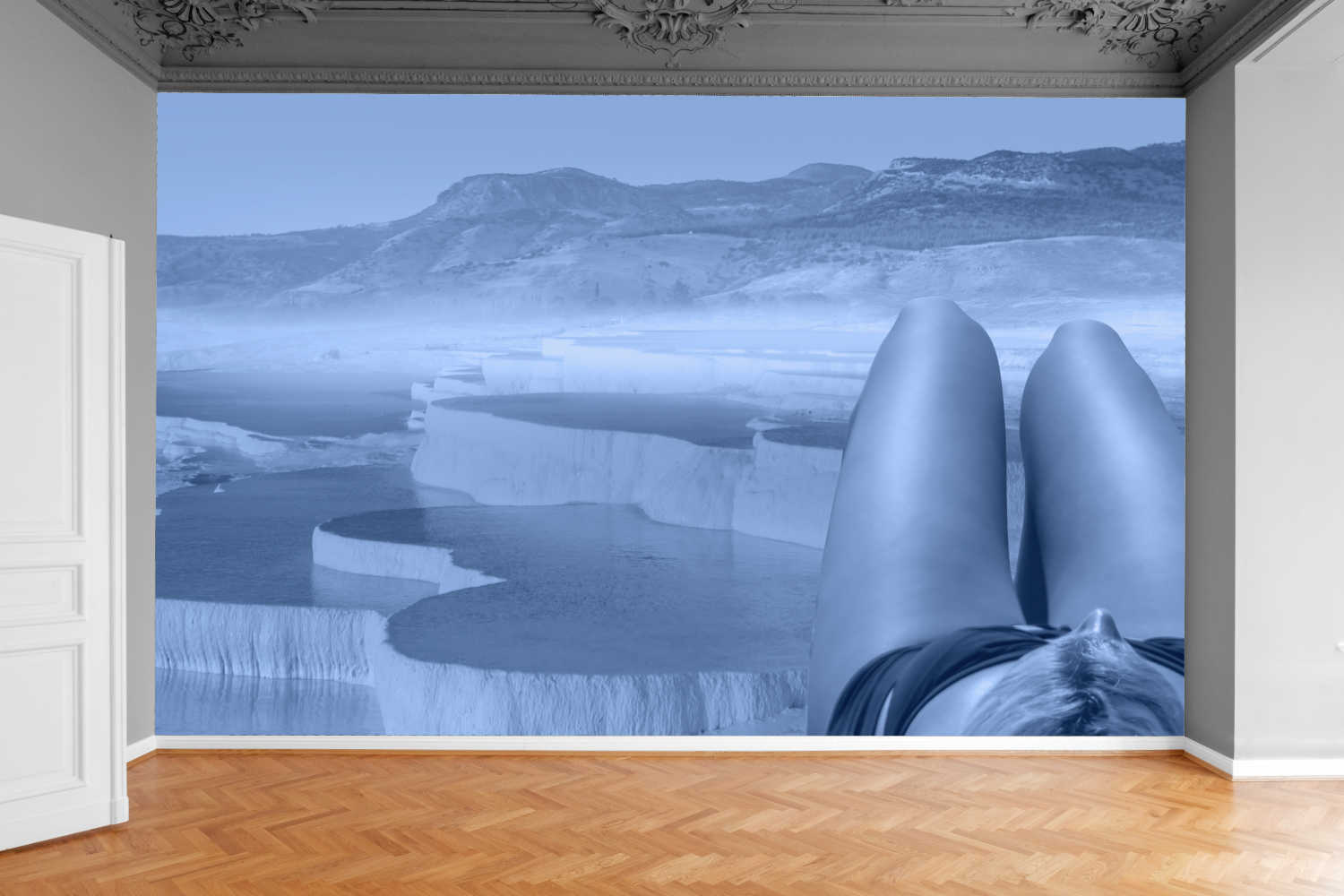 Fototapeta TRAWENTYNOWE BASENY KOBIETA 3D 130x80