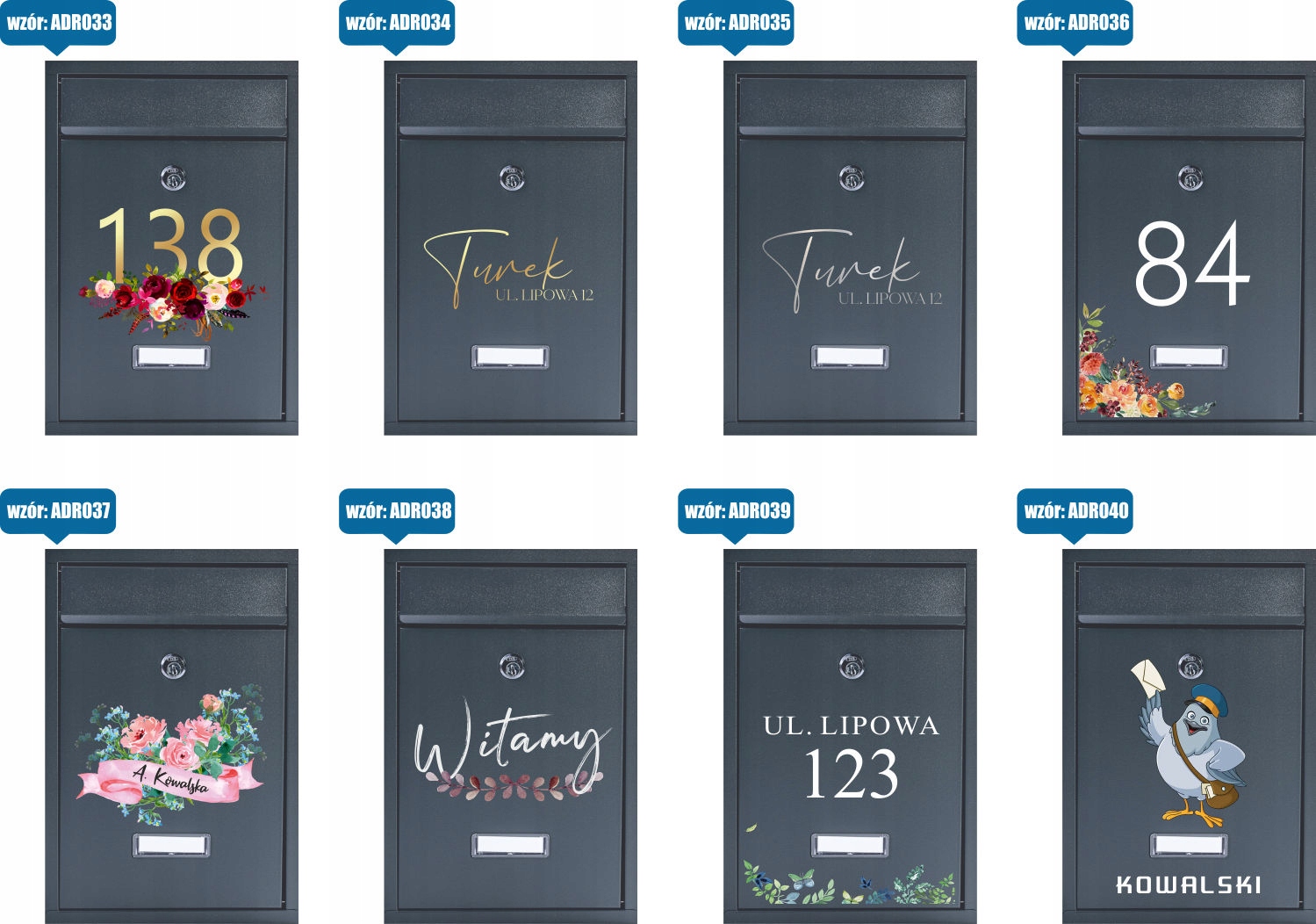 METALOWA ORYGINALNA SKRZYNKA POCZTOWA na listy POCZTA elegancka NADRUK UV