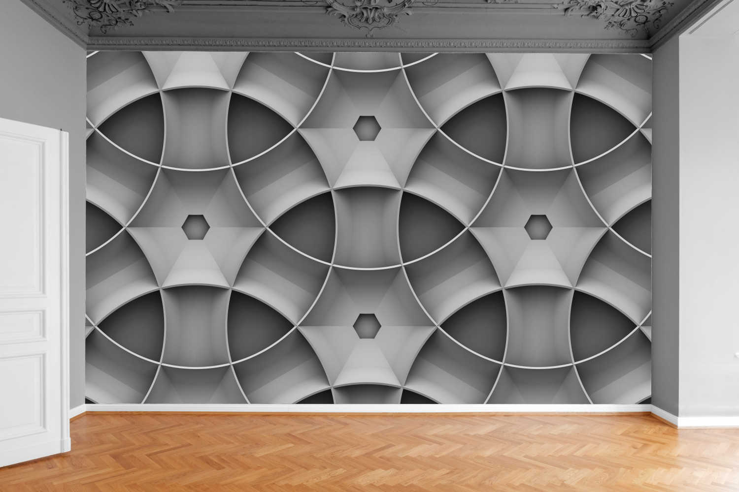 Fototapeta GEOMETRYCZNE KOŁO 3D 370x250