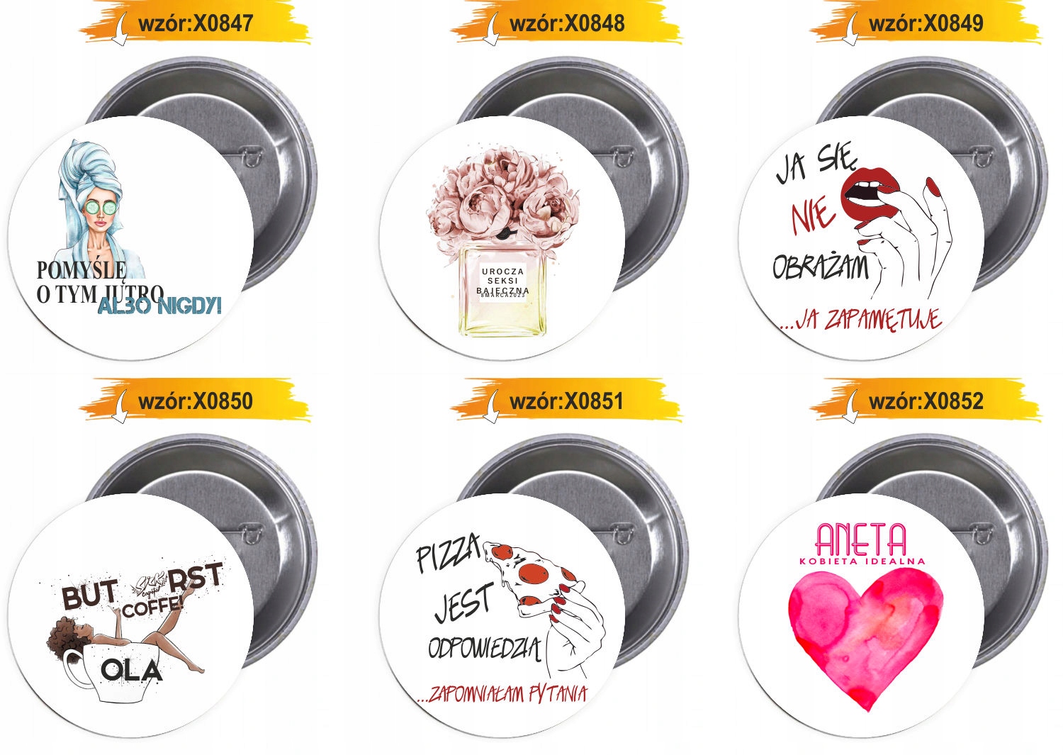 Przypinki buttony 8 MARCA super hit