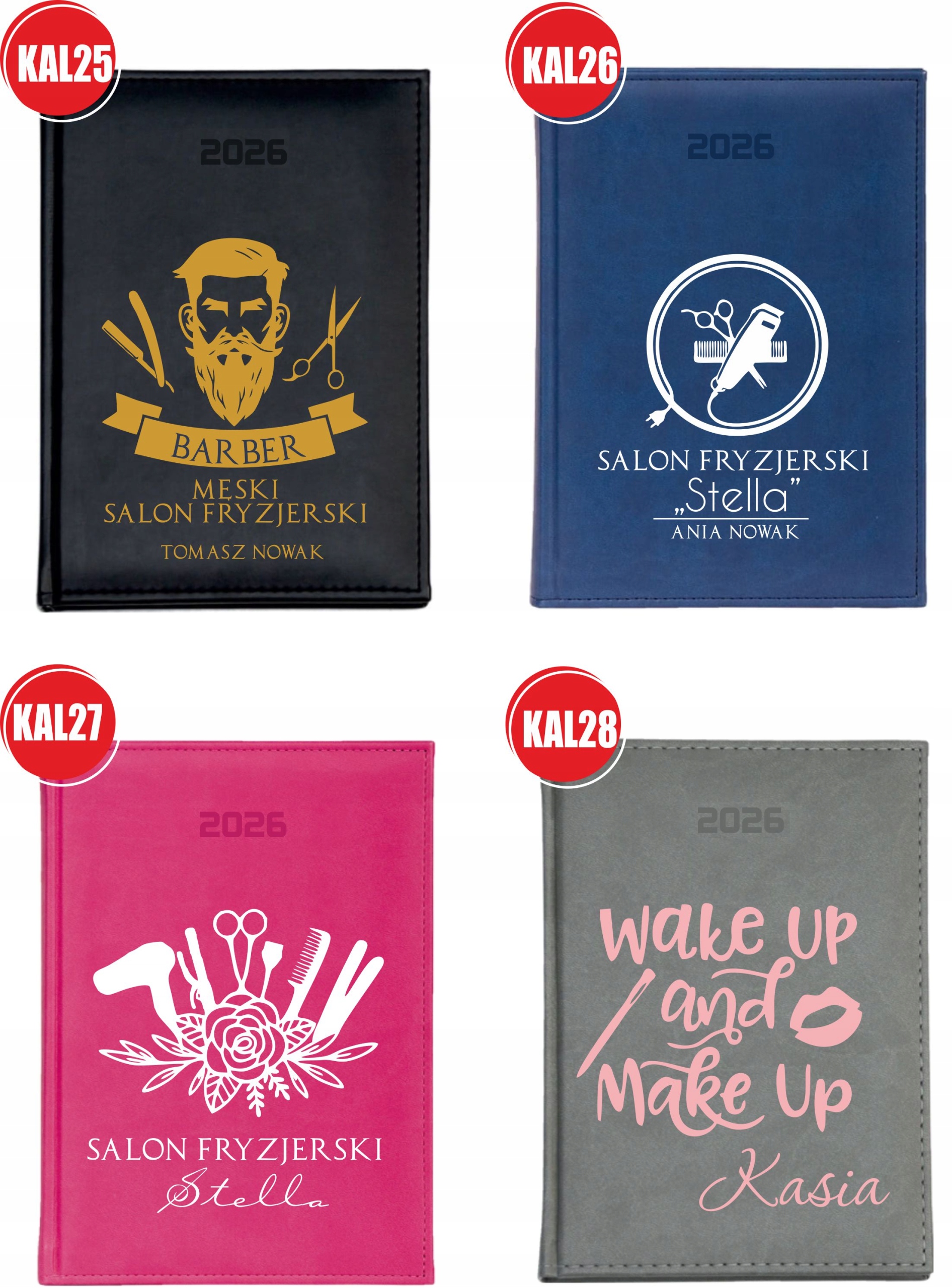 KALENDARZ A6 2026 TYGODNNIOWY terminarz z nadrukiem imieniem DLA BABCI