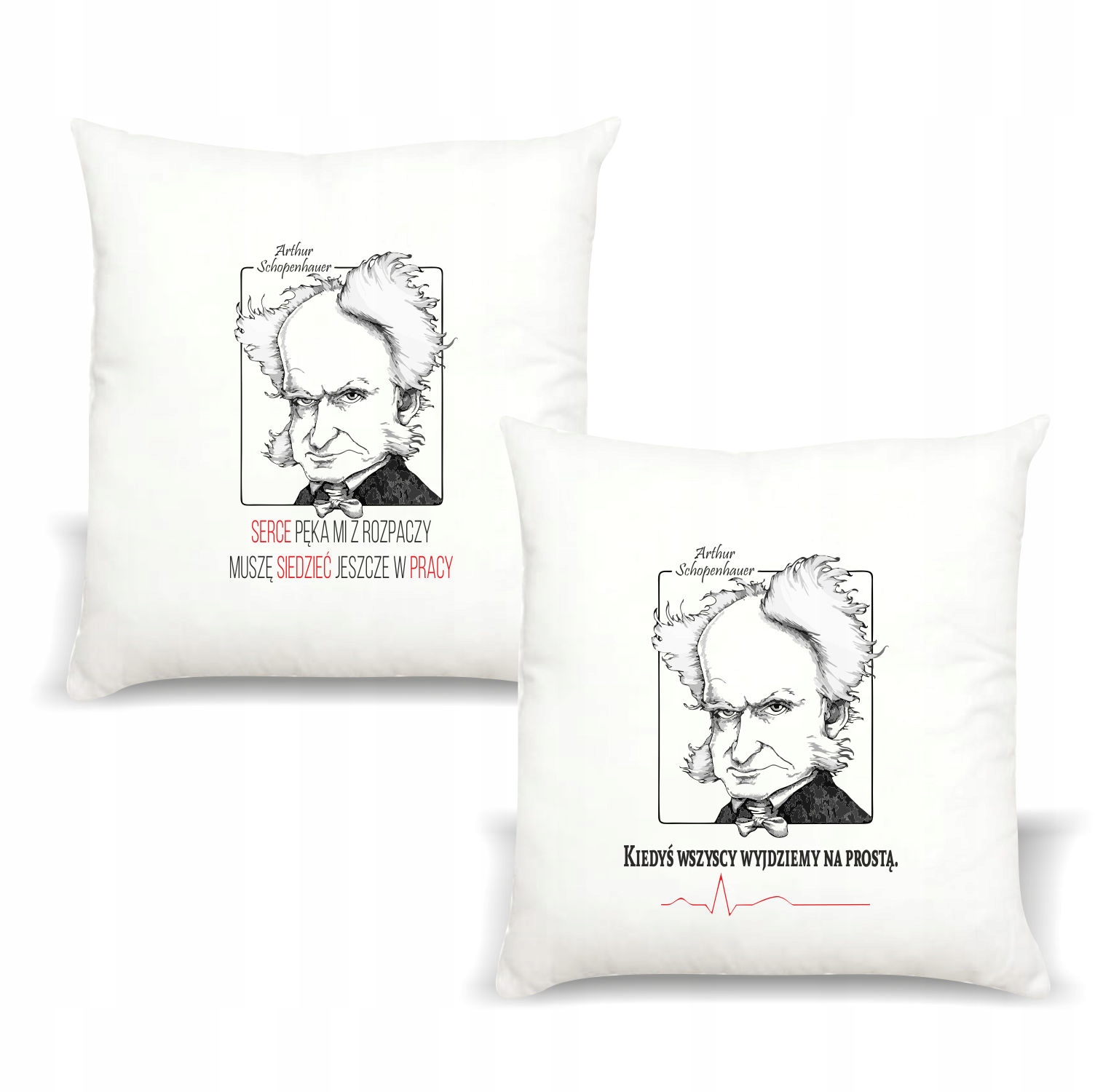 Poduszka z nadrukiem PREZENT ARTHUR SCHOPENHAUER
