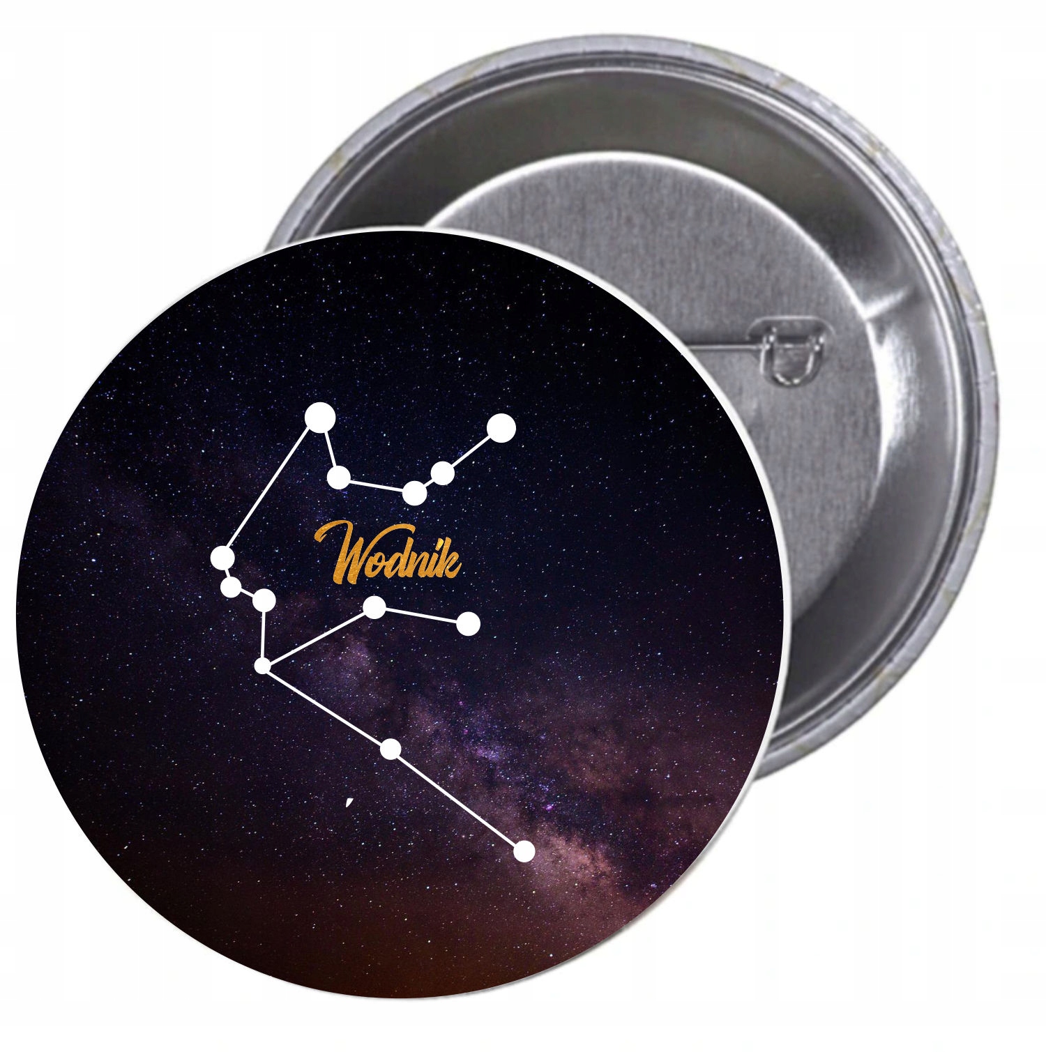 Przypinki buttony ZNAKI ZOODIAKU WODNIK