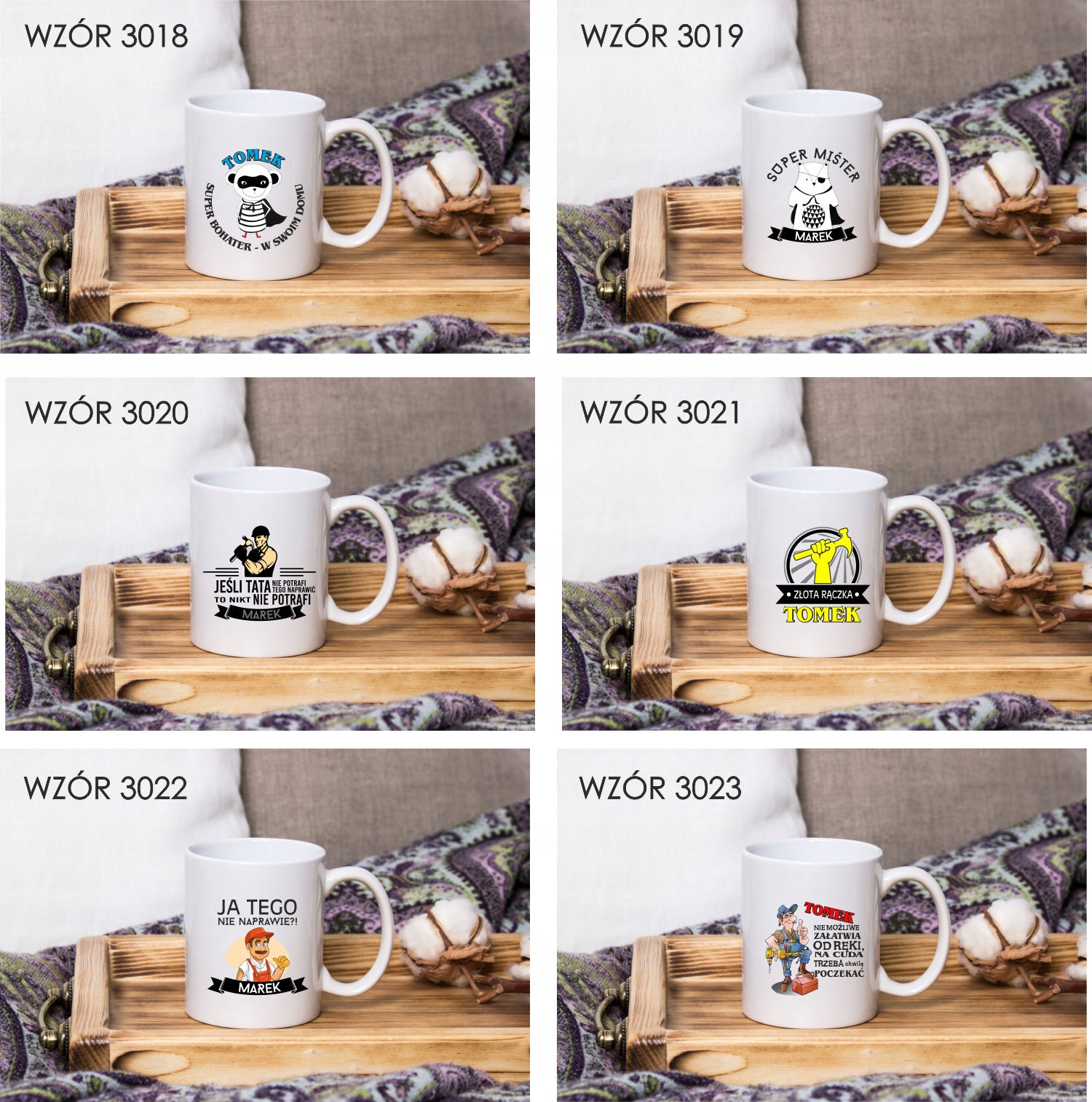 Kubek z nadrukiem napis PREZENT dla DZIADKA