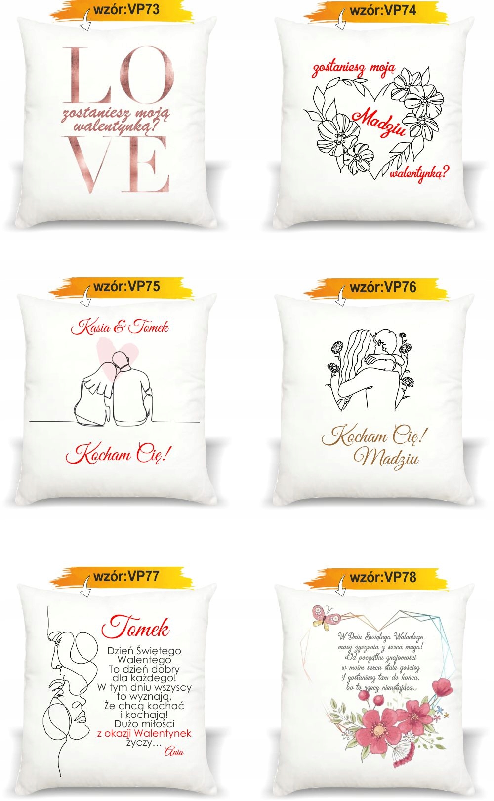 PODUSZKA PREZENT na Walentynki do pracy szkoły