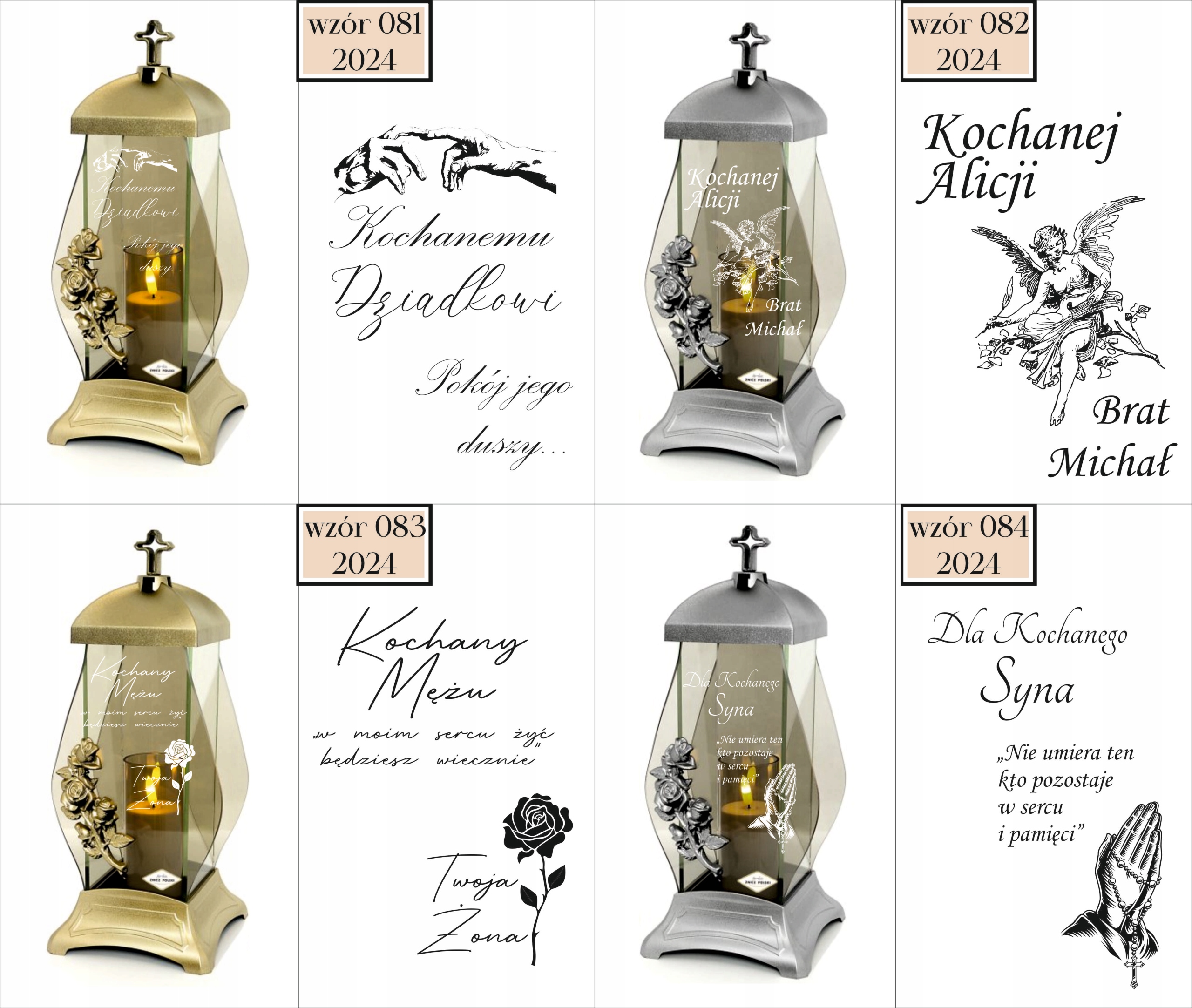 ZNICZ z różą GRAWER KAPLICZKA personalizowany napis dedykacja DLA BRATA