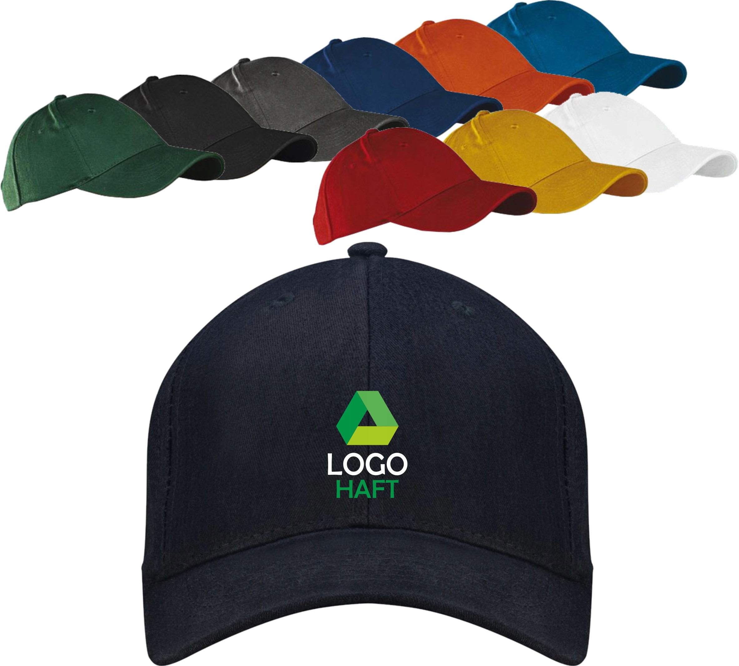 Czapka 6 panelowa na rzep TWÓJ HAFT LOGO NAPIS firmowa reklamowa 10 sztuk