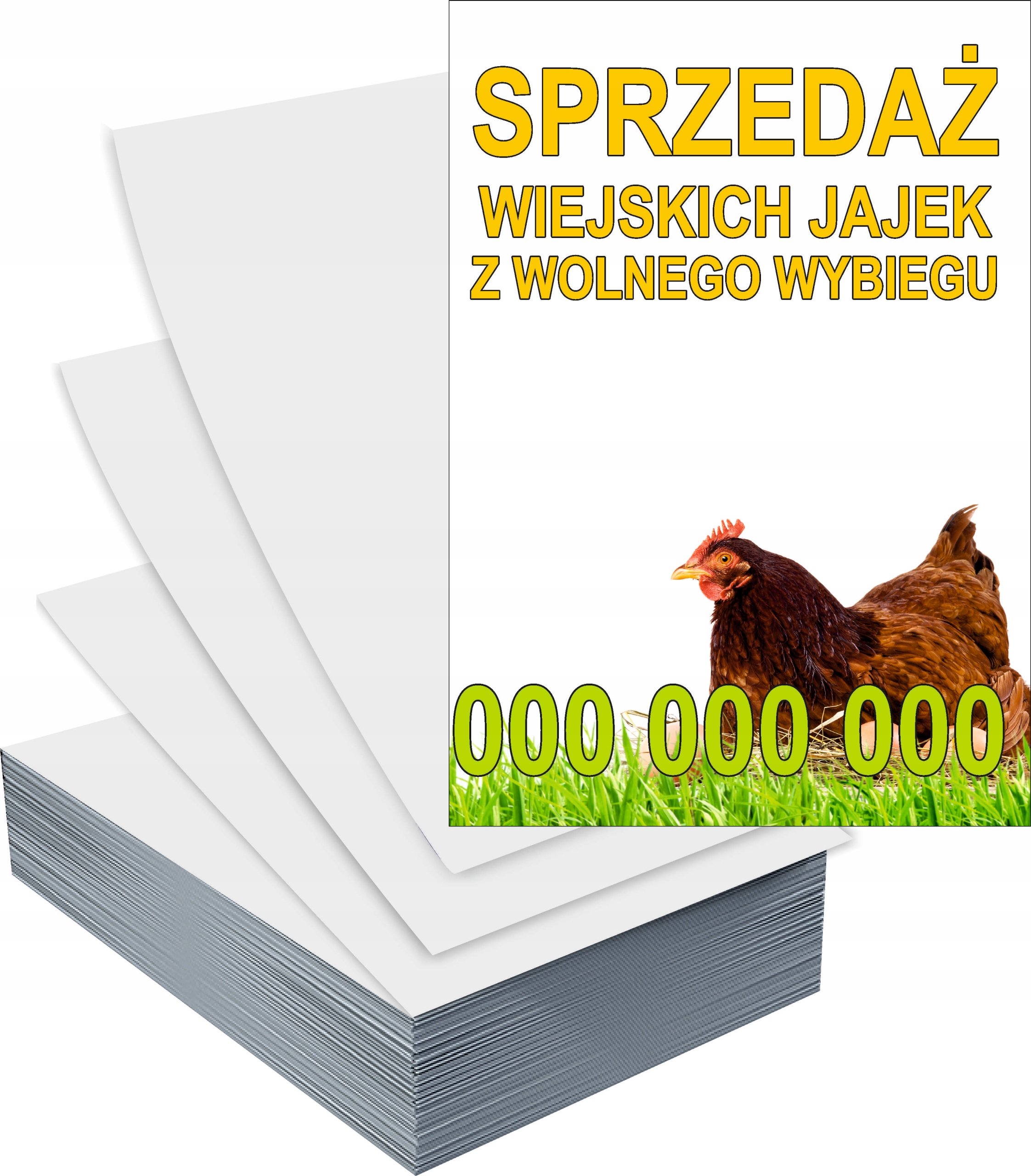 Ulotki A5 5000szt reklamowe firmowe różne wzory JAJA WIEJSKIE SPRZEDAŻ
