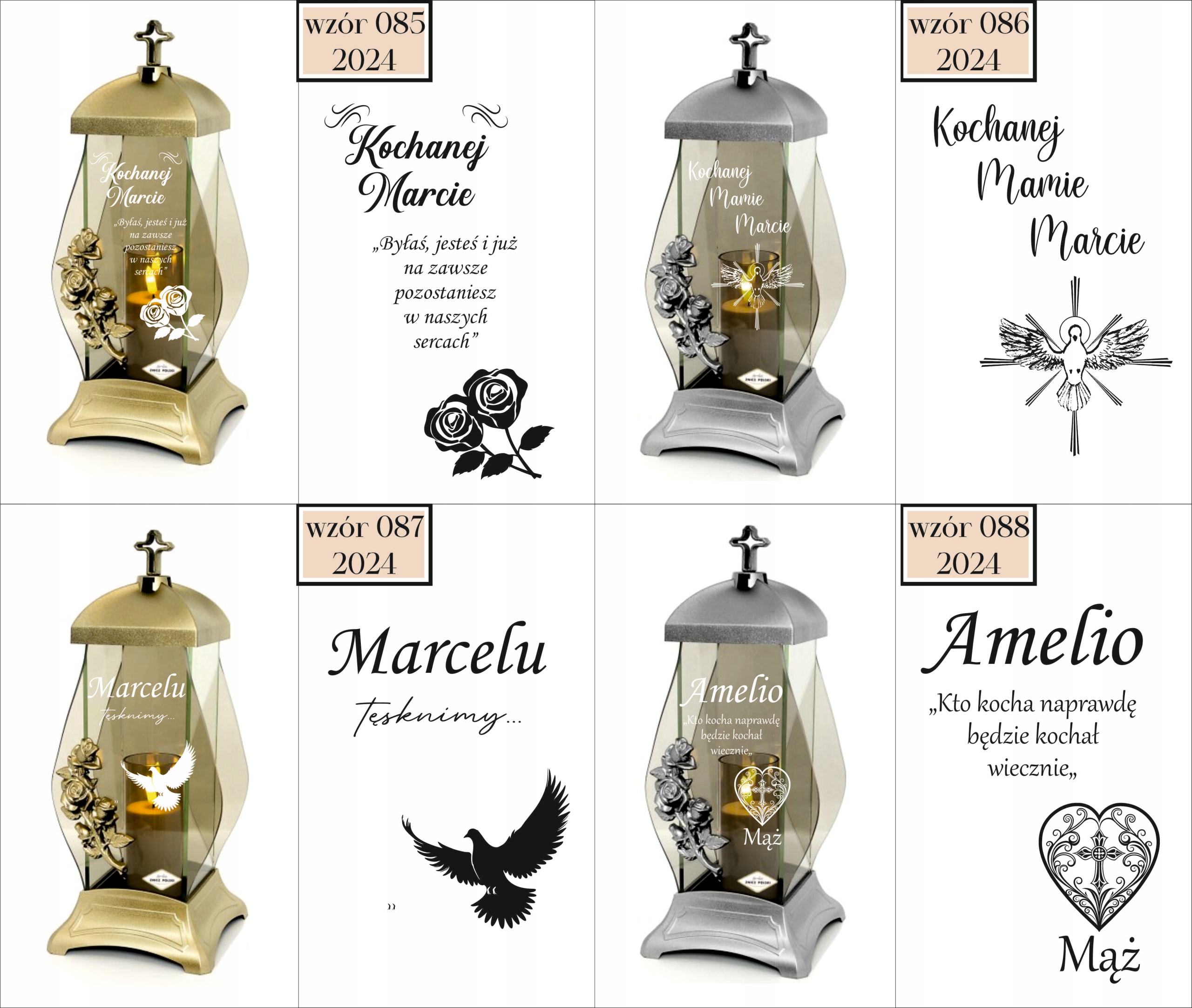 ZNICZ z różą GRAWER KAPLICZKA personalizowany napis dedykacja DLA BRATA