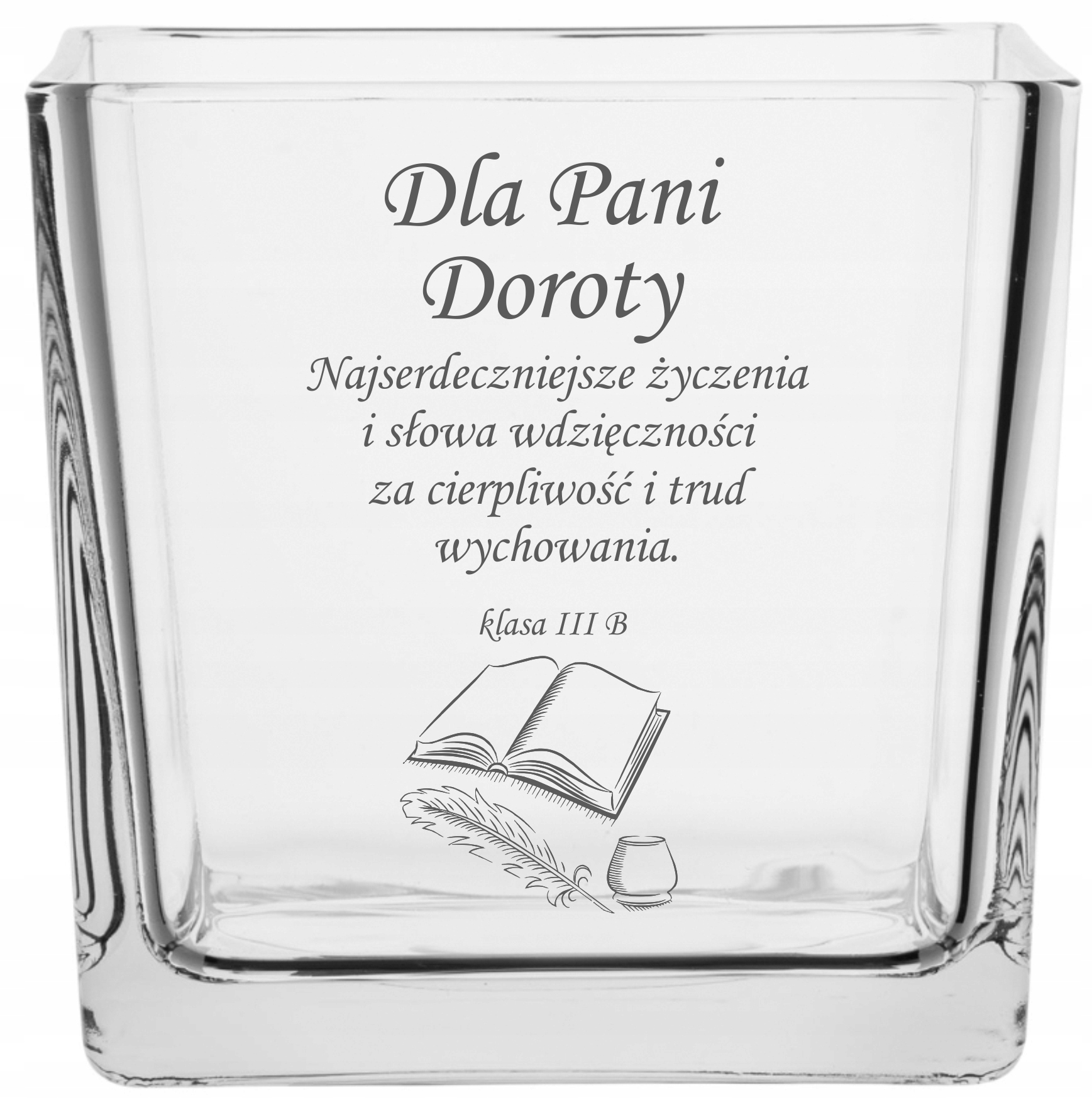 Wazon grawer PREZENT dla Nauczyciela Dzień