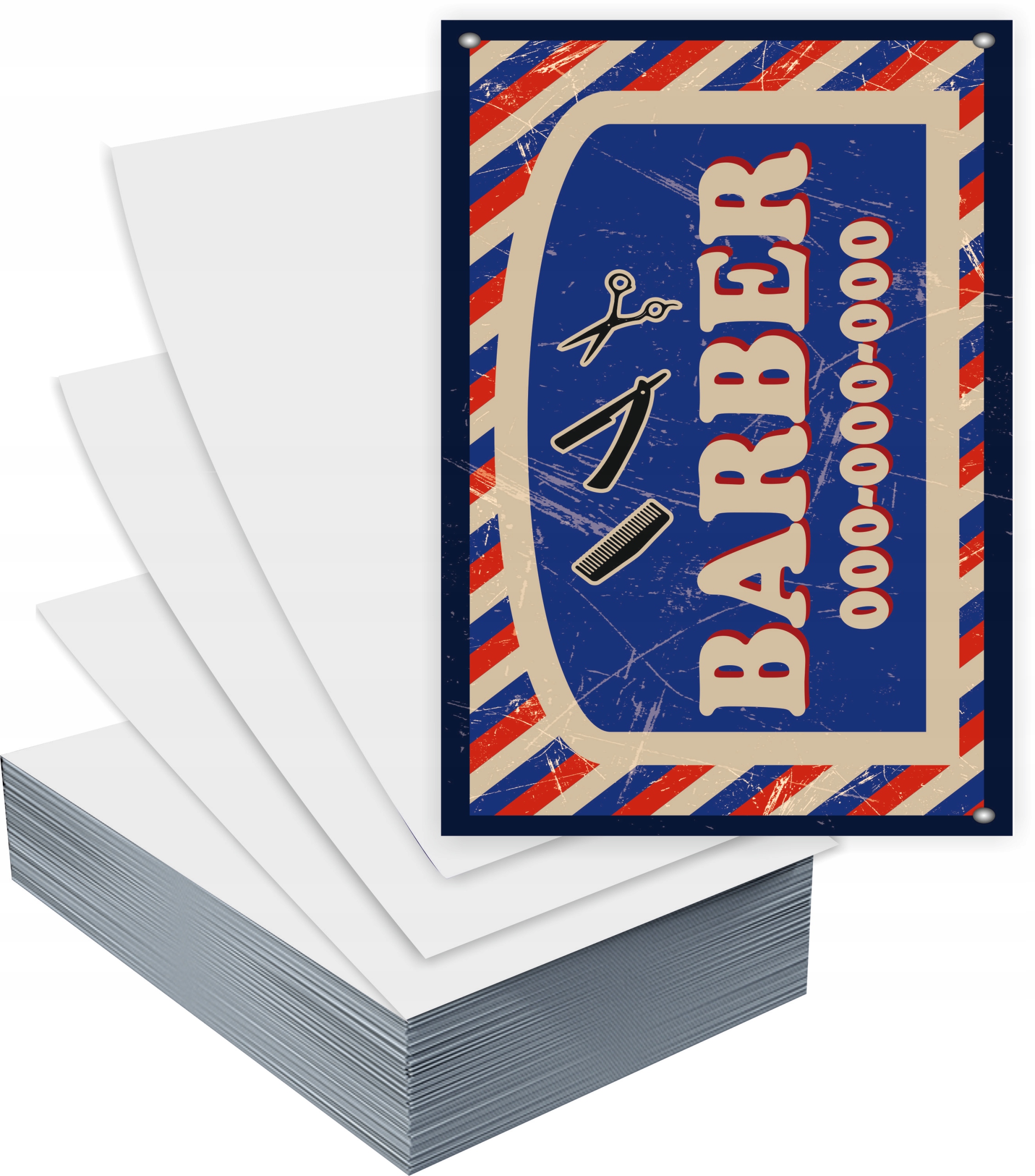 Ulotki A5 5000 szt firmowe reklamowe BARBER + PROJEKT GRATIS