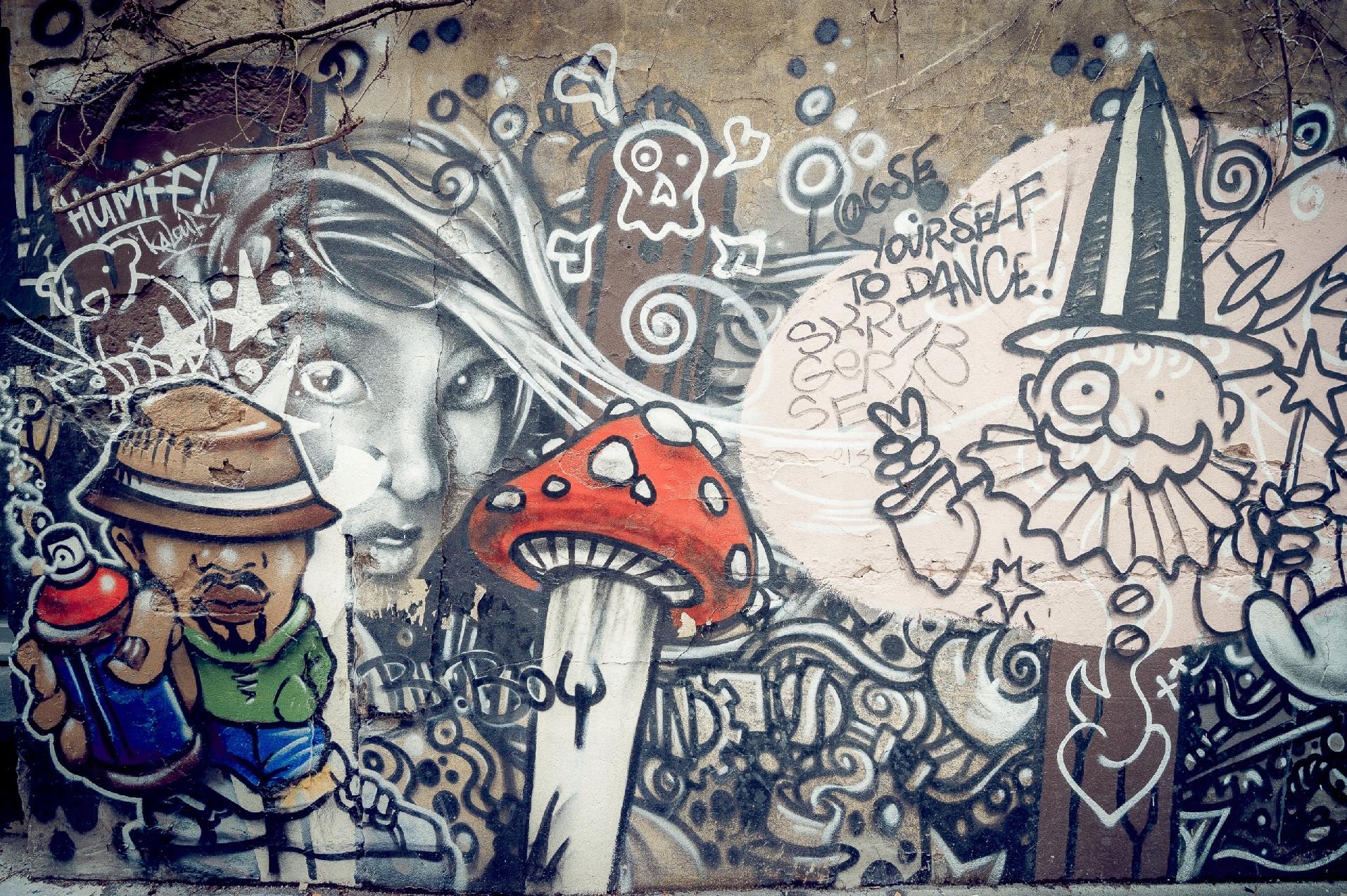 FOTOTAPETA GRAFFITI MUR MURAL 260x180