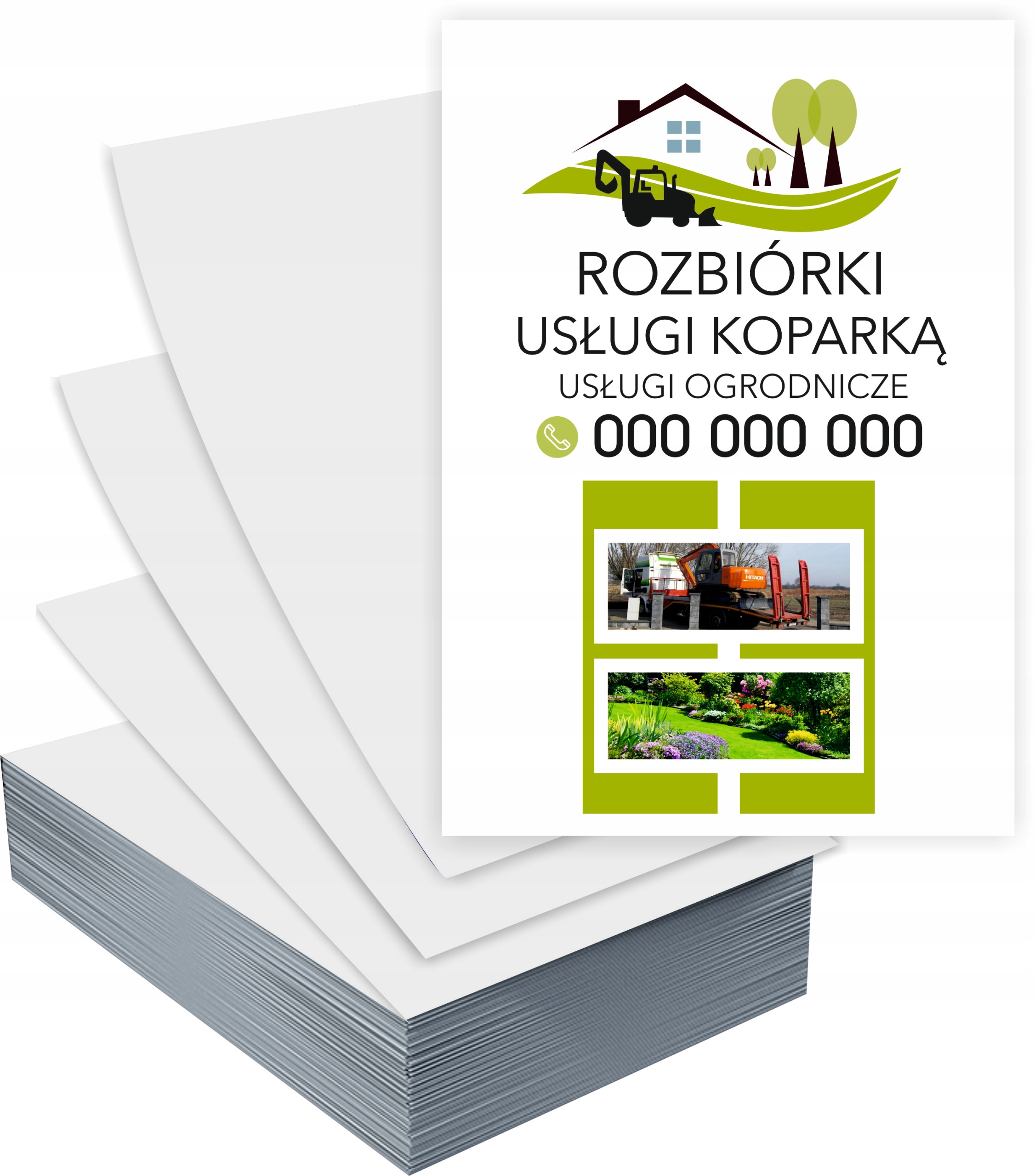 Ulotki A5 5000 szt firmowe reklamowe ROZBIÓRKI USŁUGI + PROJEKT GRATIS