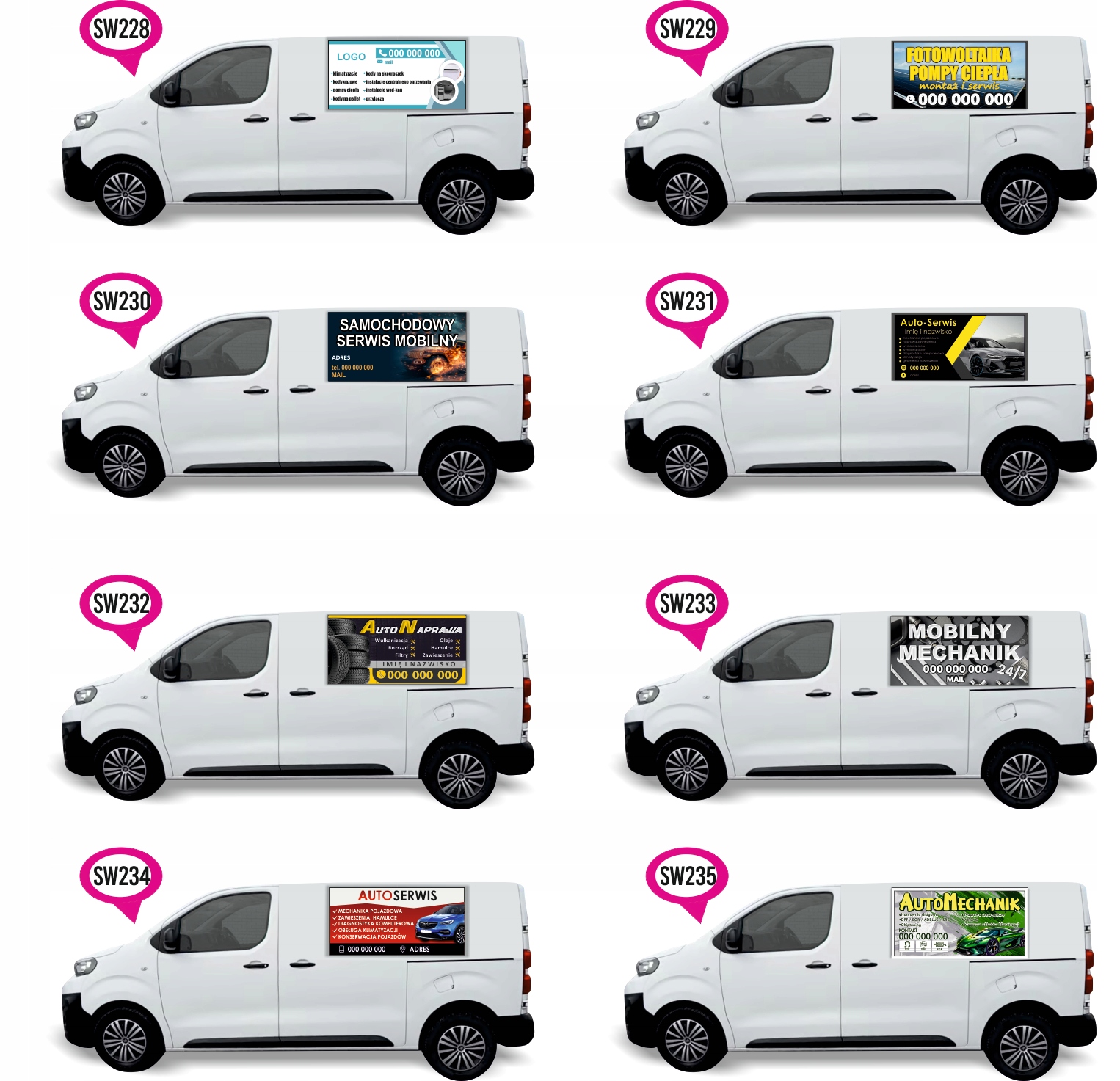 Naklejka Folia na samochód auto reklamowa dużo wzorów SPRZEDAŻ MASZYN