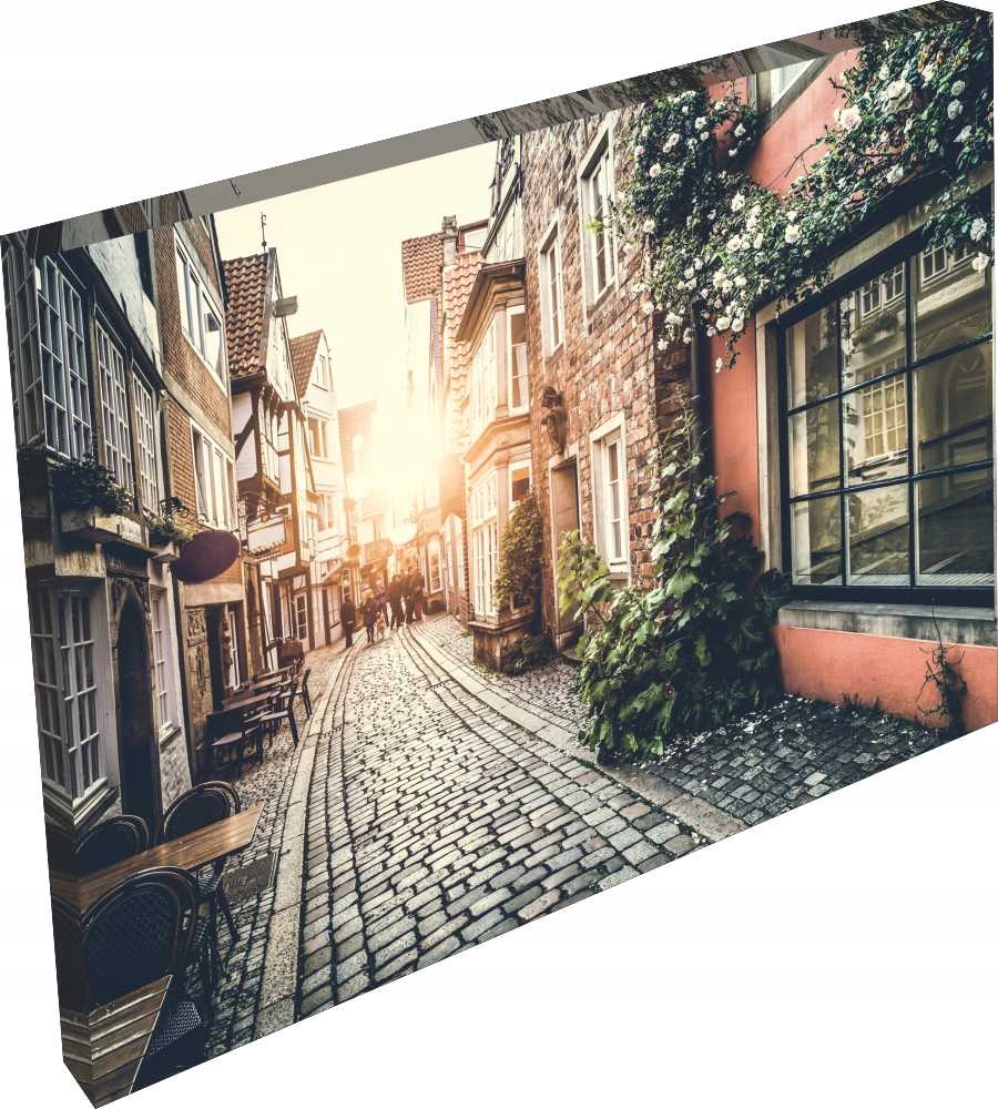 OBRAZ na płótnie MIASTO malownicza uliczka 120x80