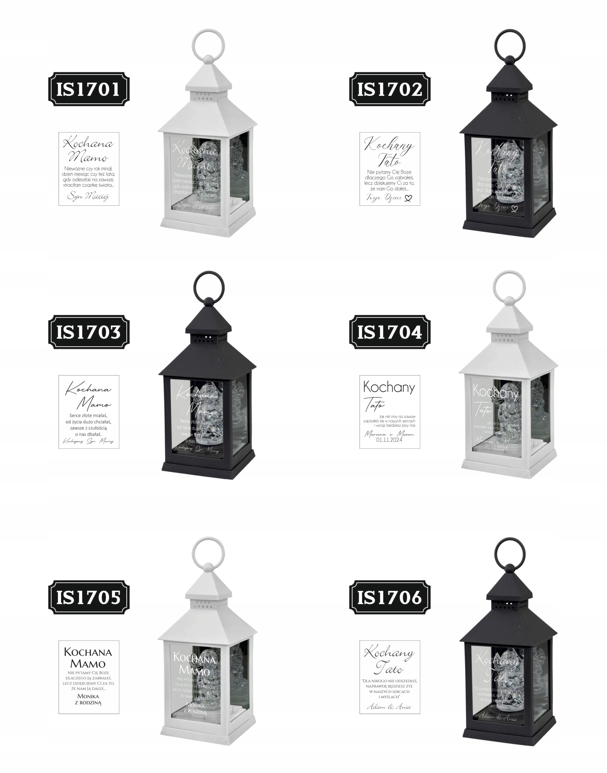 ZNICZ LAMPION biały aniołek imię LED mała kapliczka GRAWER DLA SZWAGIERKI