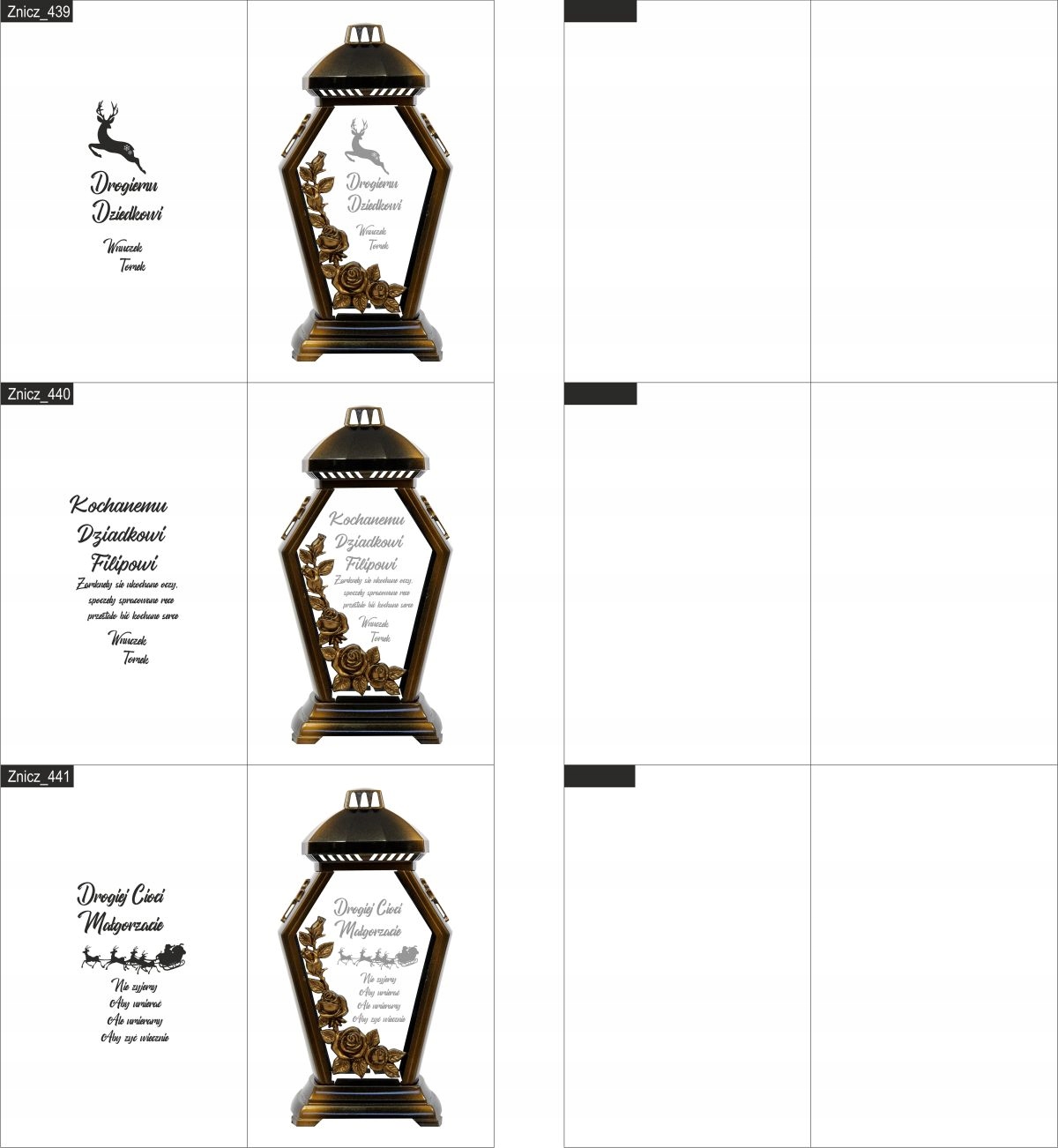 ZNICZ kapliczka Kochanej Żonie grawer z dedykacją