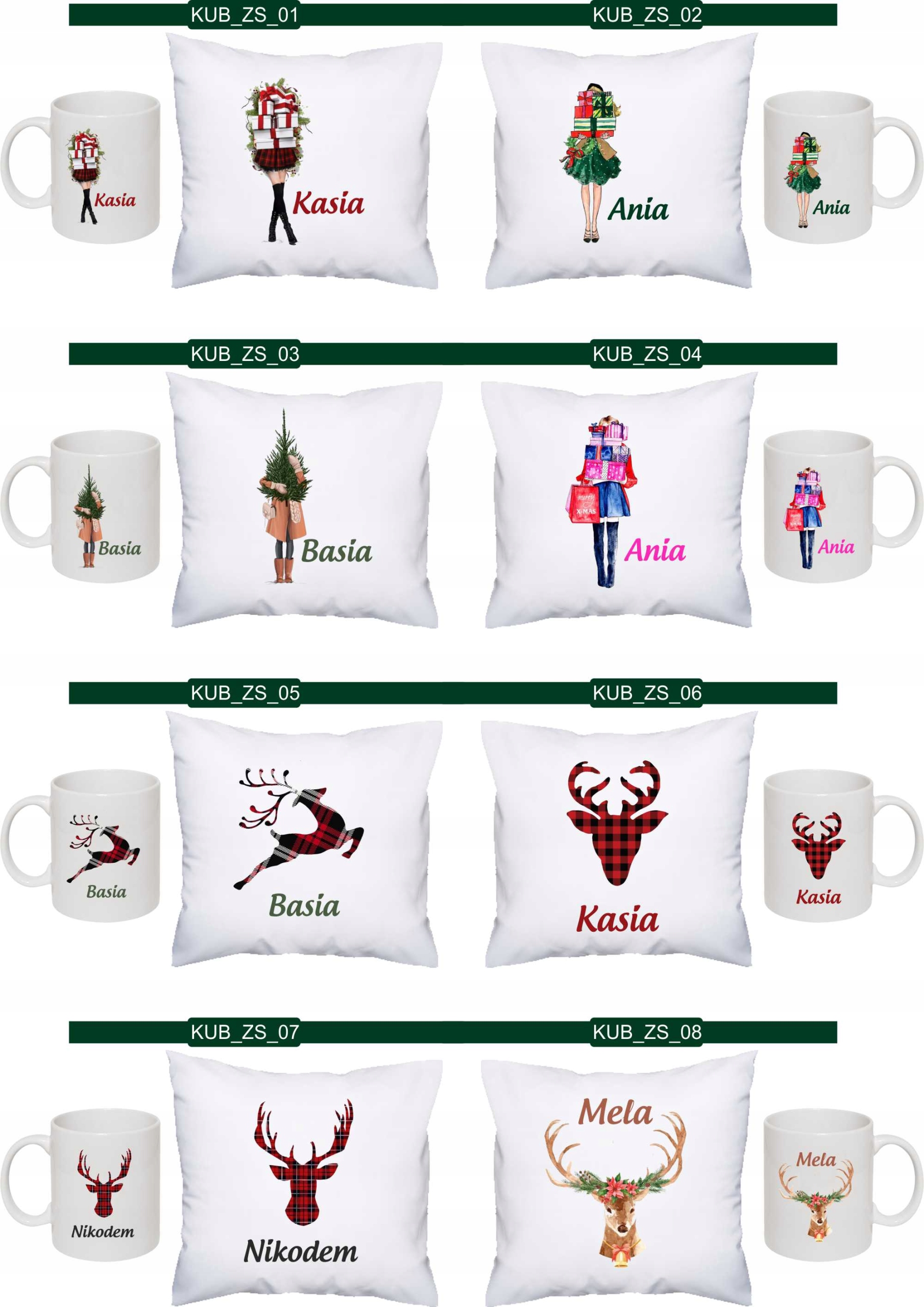 PODUSZKA+KUBEK zestaw prezent Święta Mikołajki