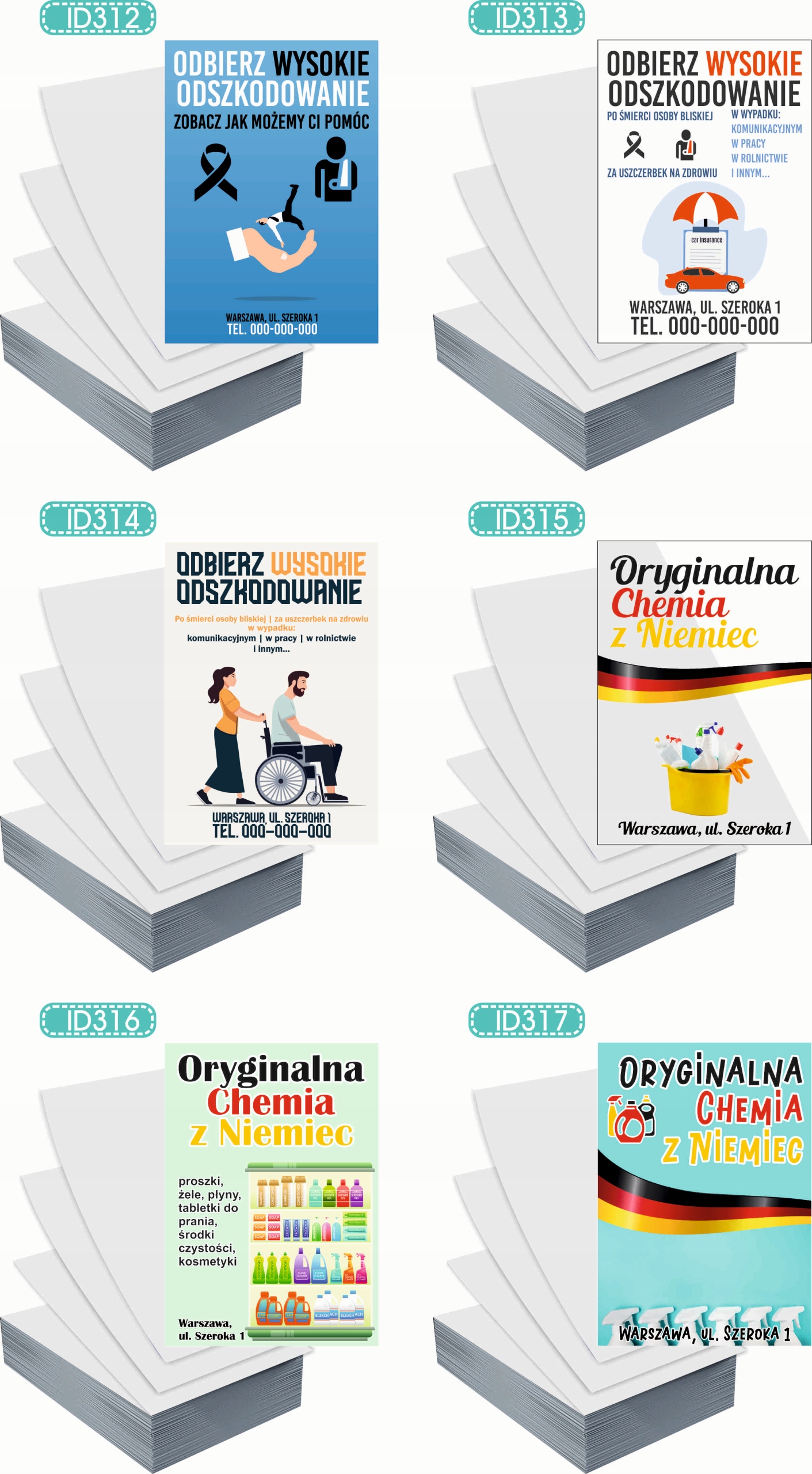 Ulotki A5 reklamowe firmowe 5000szt wiele wzorów do wyboru SALA BANKIETOWA