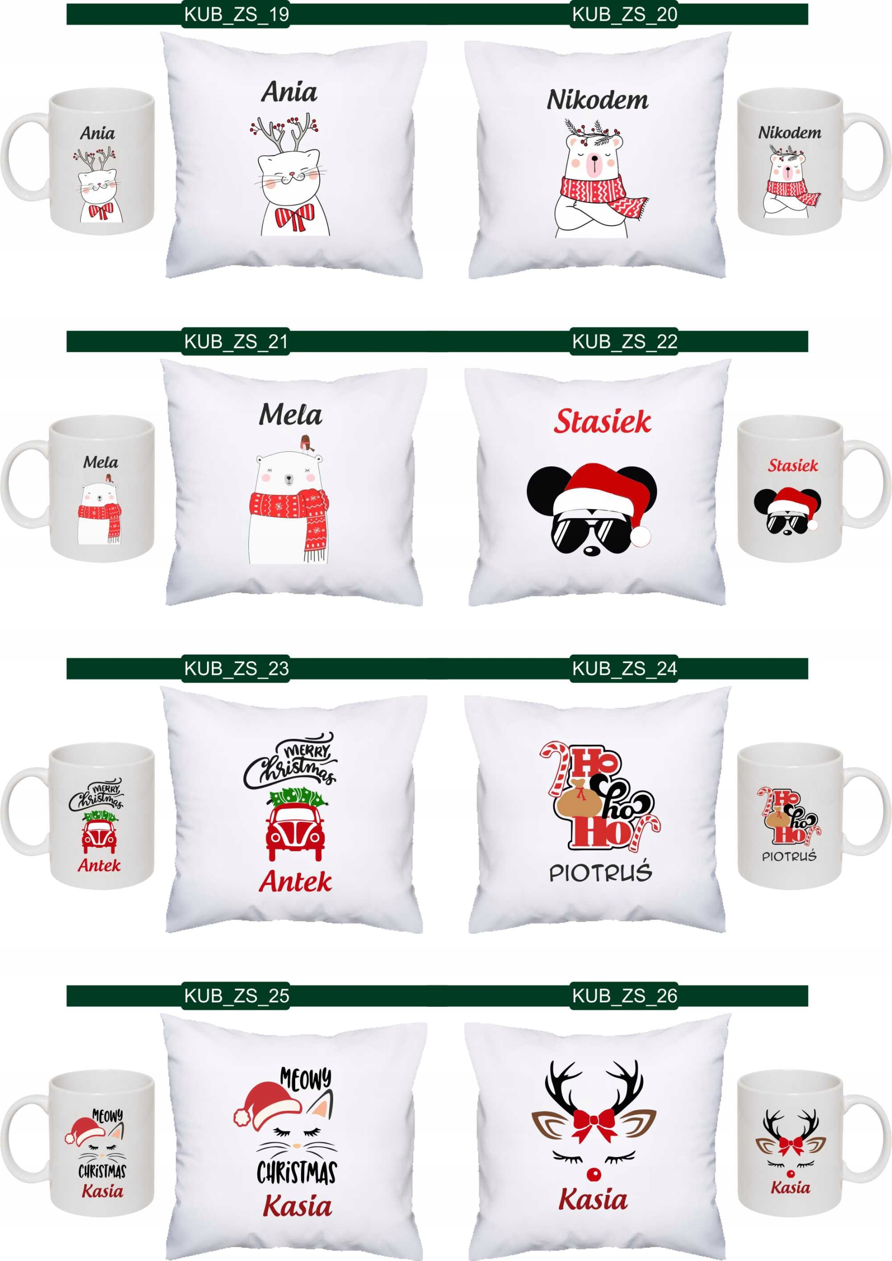 PODUSZKA+KUBEK zestaw prezent Święta Mikołajki