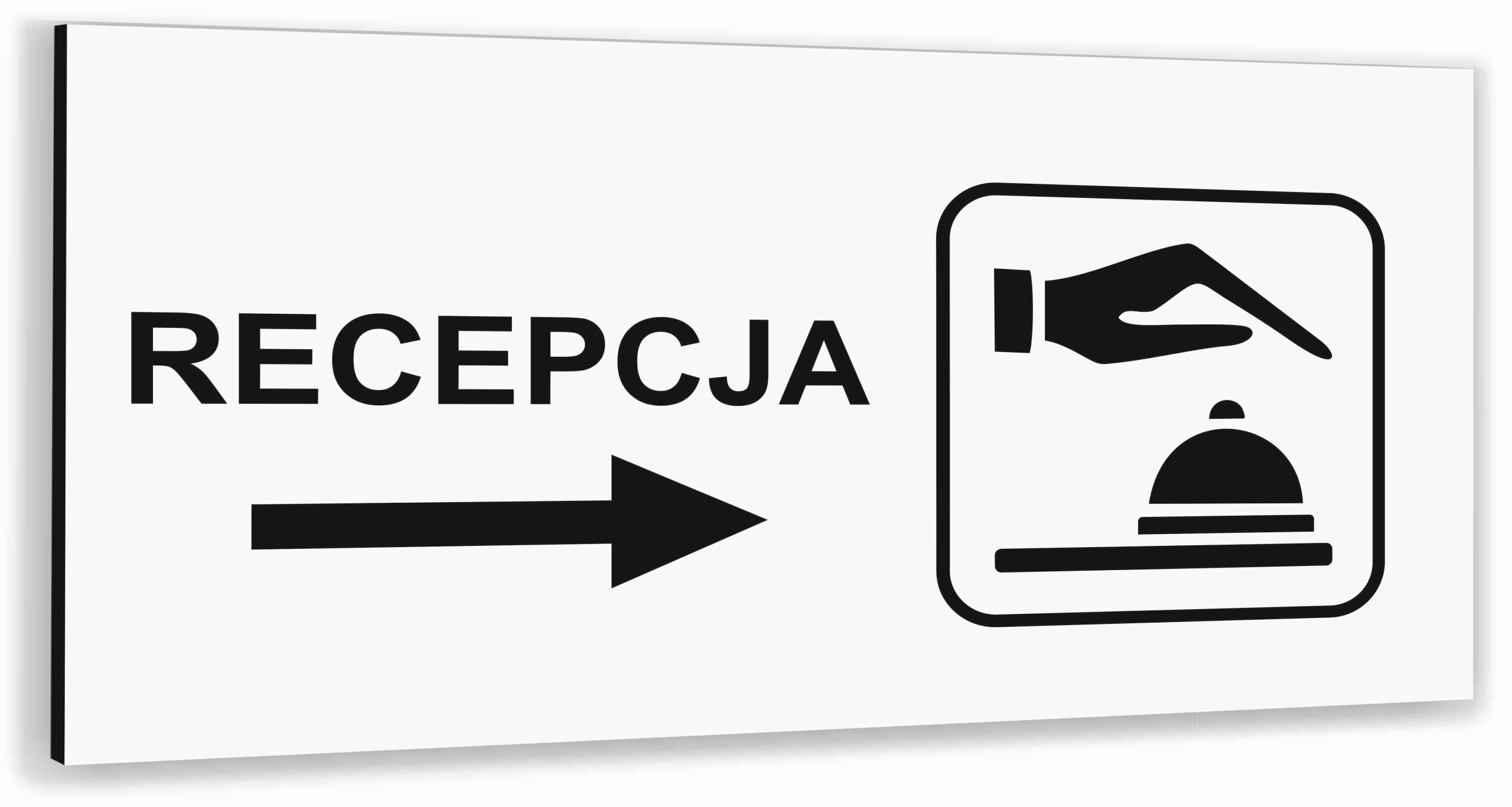 Tabliczka informacyjna BIAŁA dibond RECEPCJA NADRUK UV