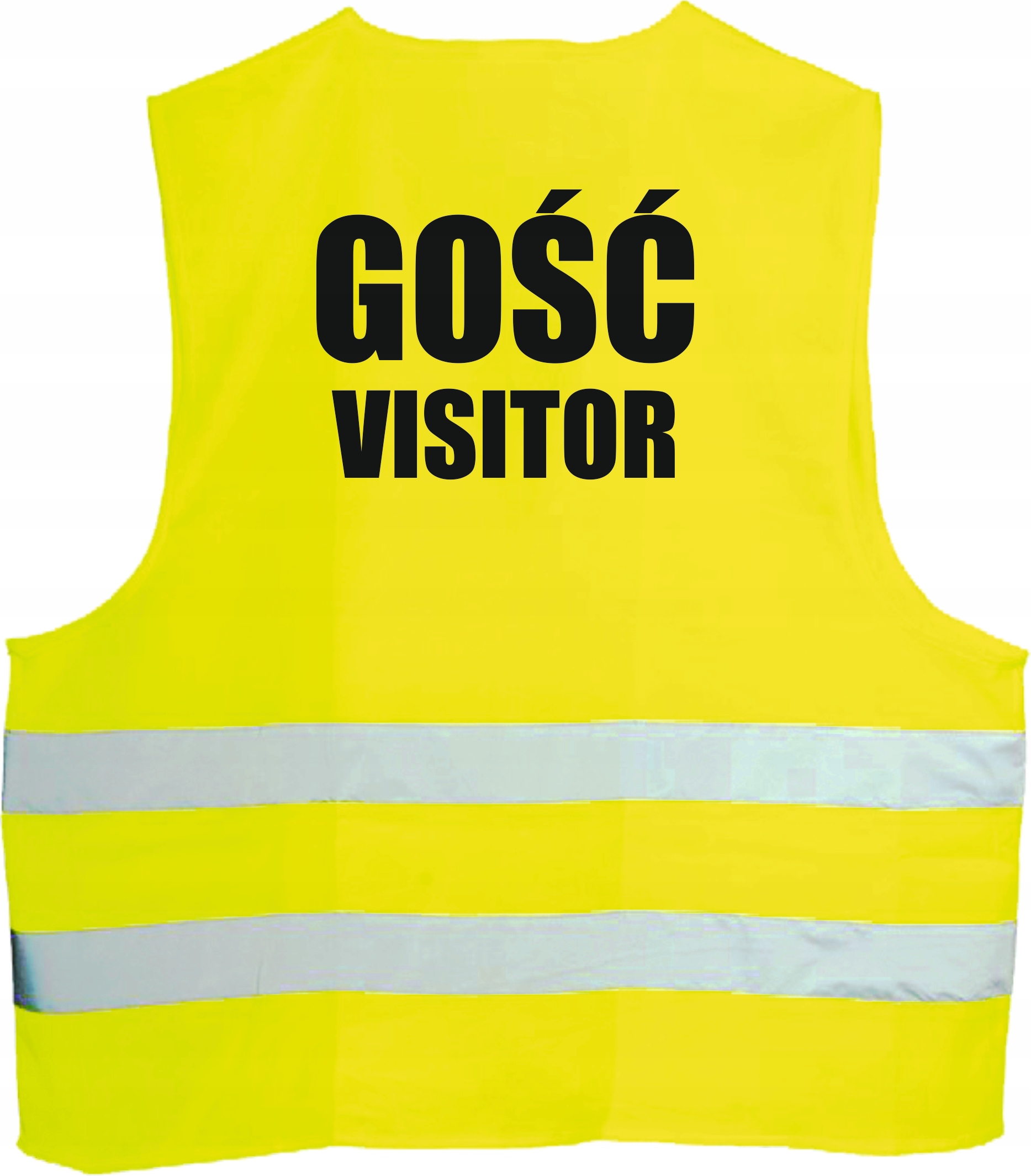 KAMIZELKA ODBLASKOWA z nadrukiem GOŚĆ VISITOR