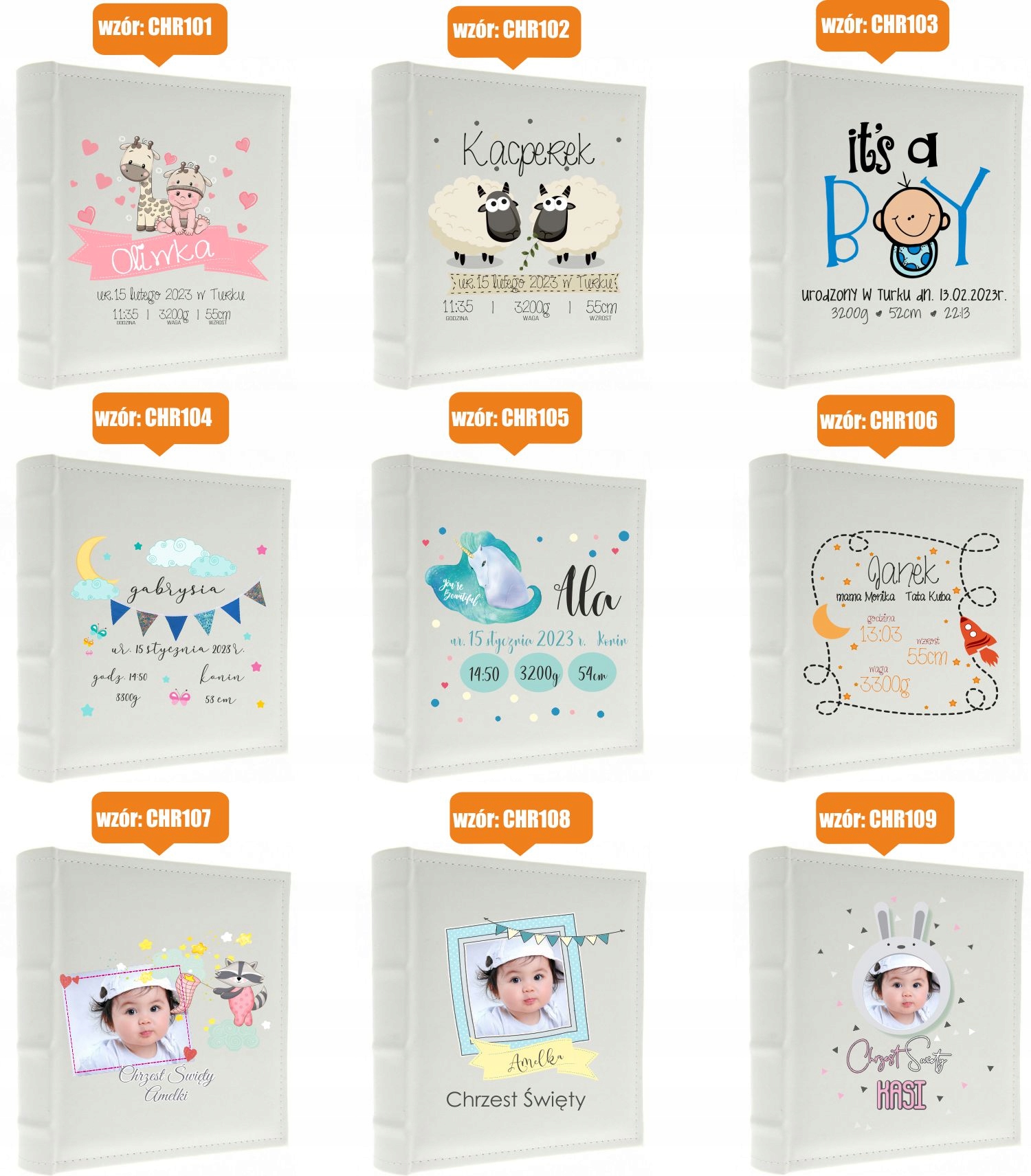 ALBUM NA ZDJĘCIA METRYCZKA CHRZEST ROCZEK prezent