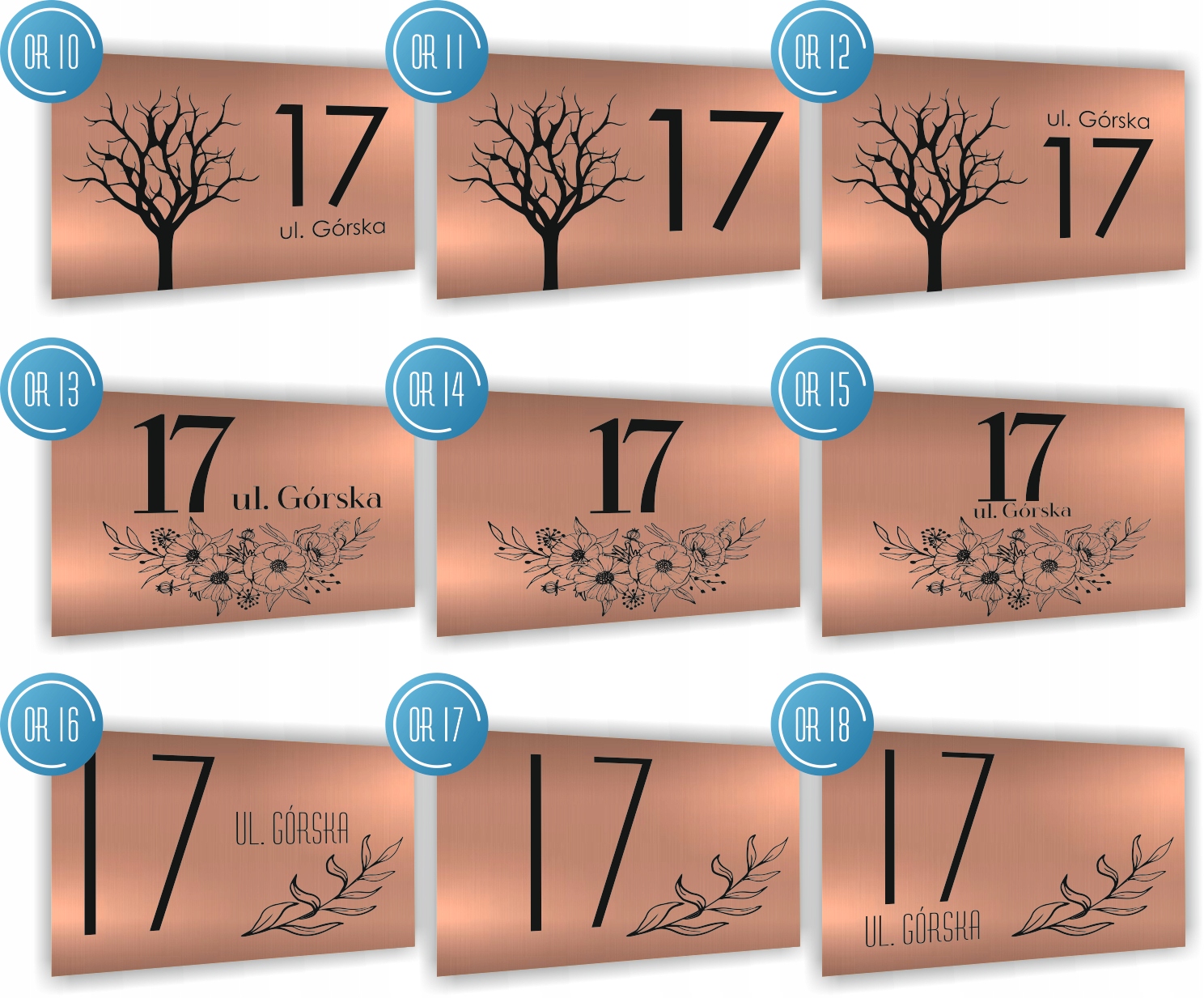 Tabliczka Tablica ADRESOWA biała DIBOND 20x15 numer domu ulica GÓRY