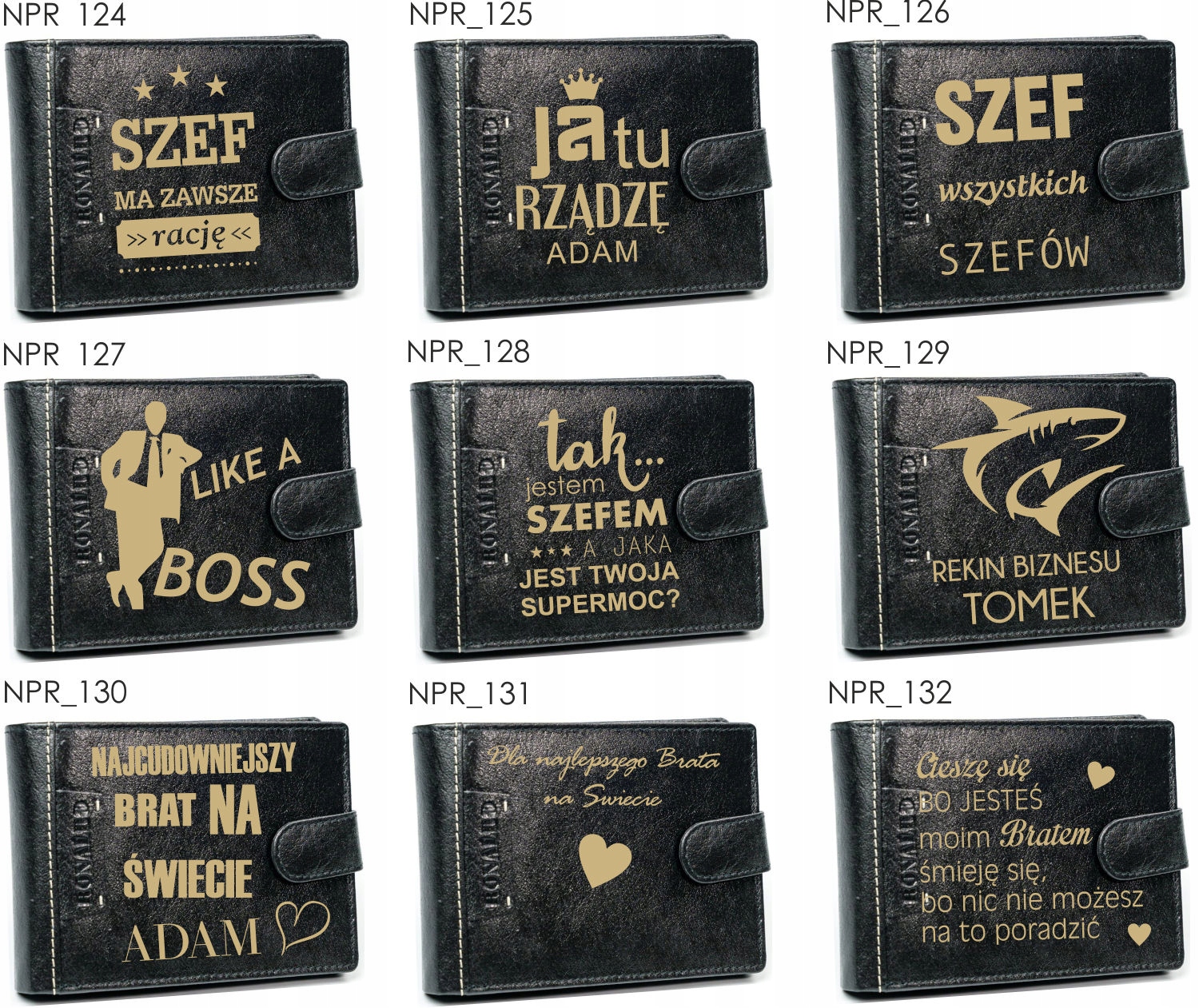 Portfel męski z grawerem PREZENT dla strażaka