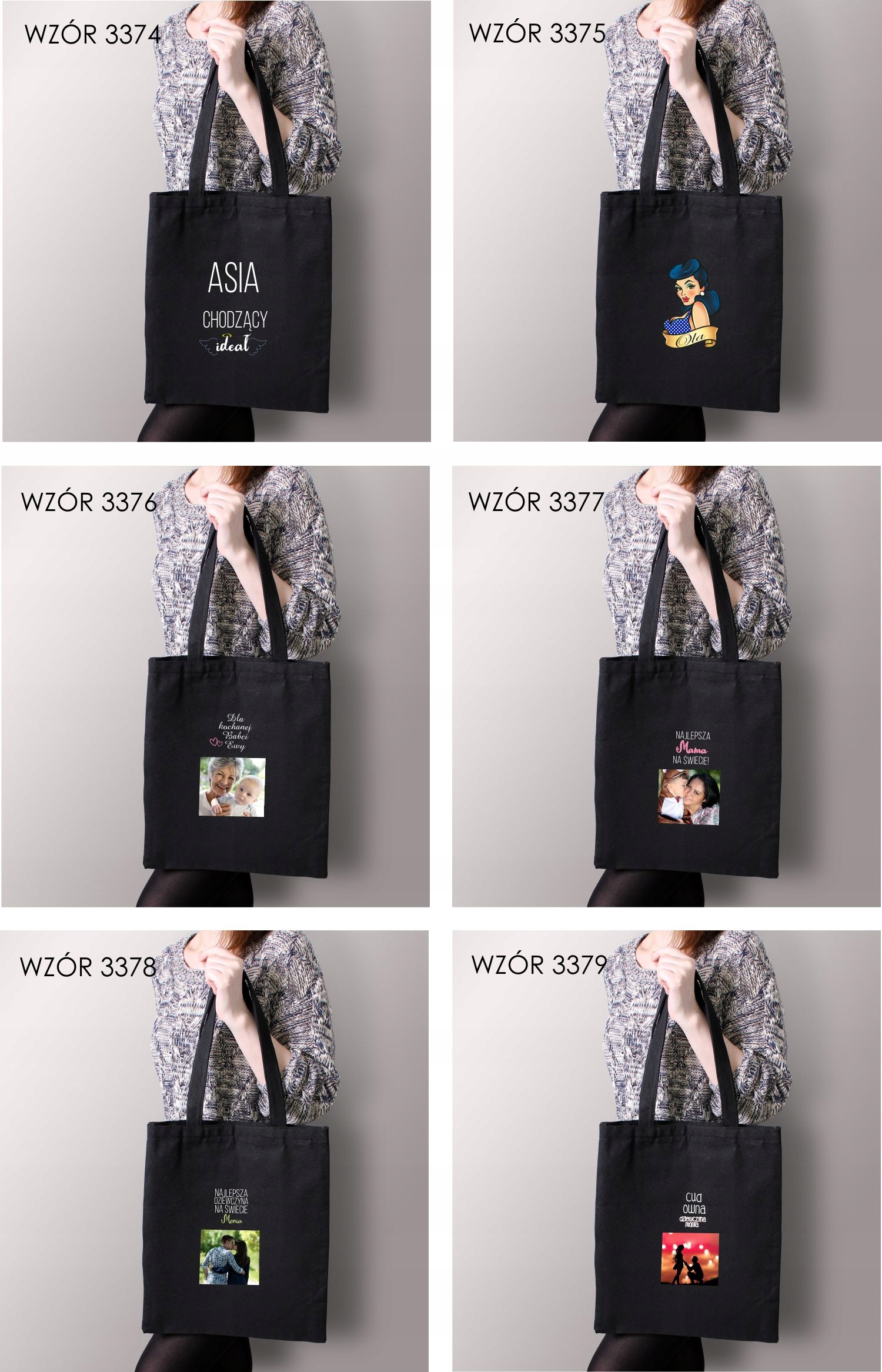 Eko Torba z imieniem napis MAŁE JEST WREDNE