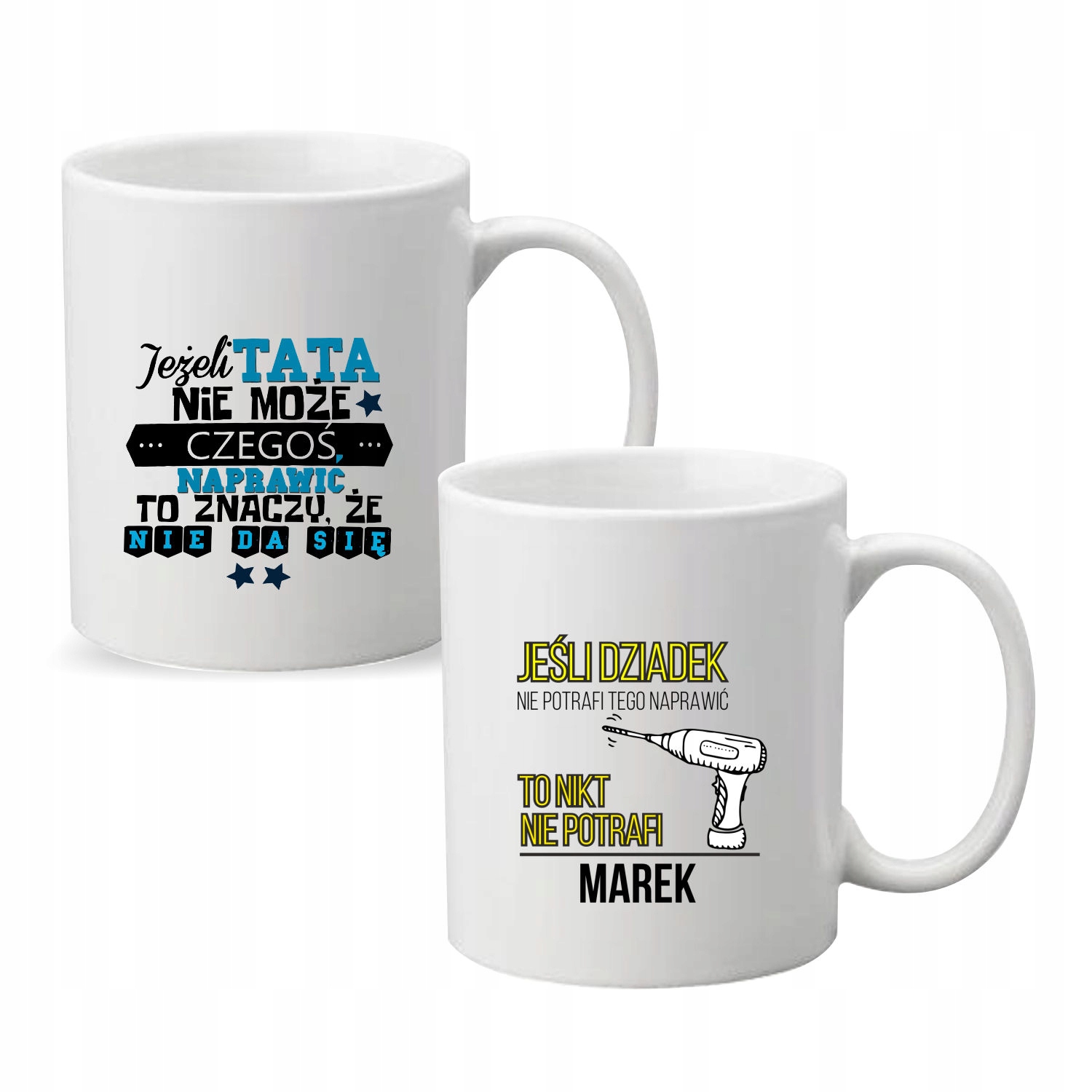 Kubek z nadrukiem napis PREZENT dla DZIADKA