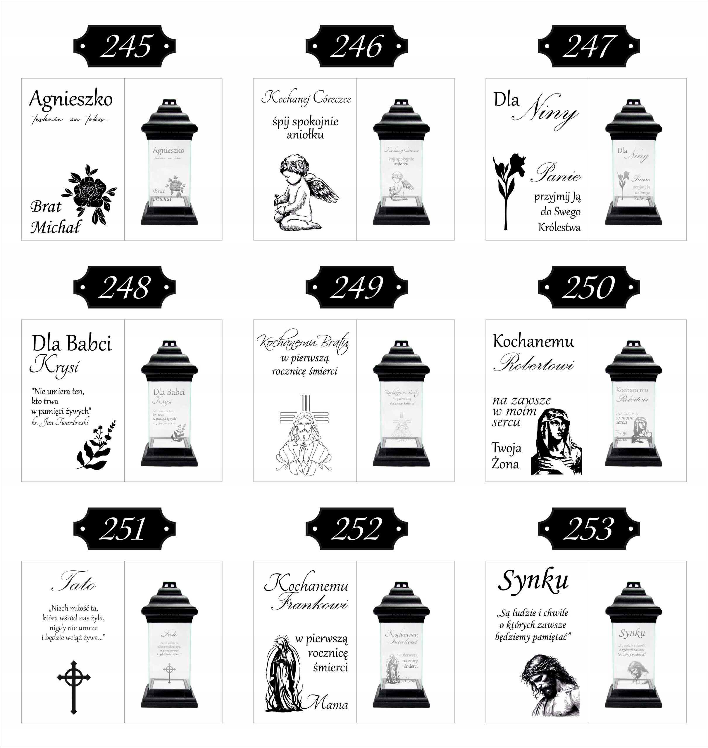 ZNICZ personalizowany GRAWER wszystkich świętych personalizacja DLA MATKI