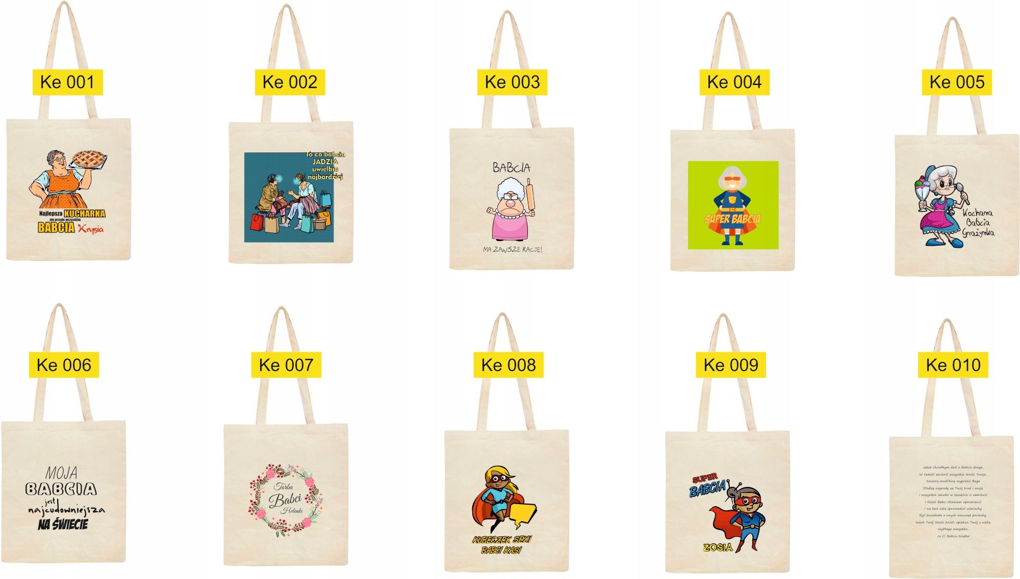 prezent dla BABCI dzień kobiet EKO TORBA NA ZAKUPY