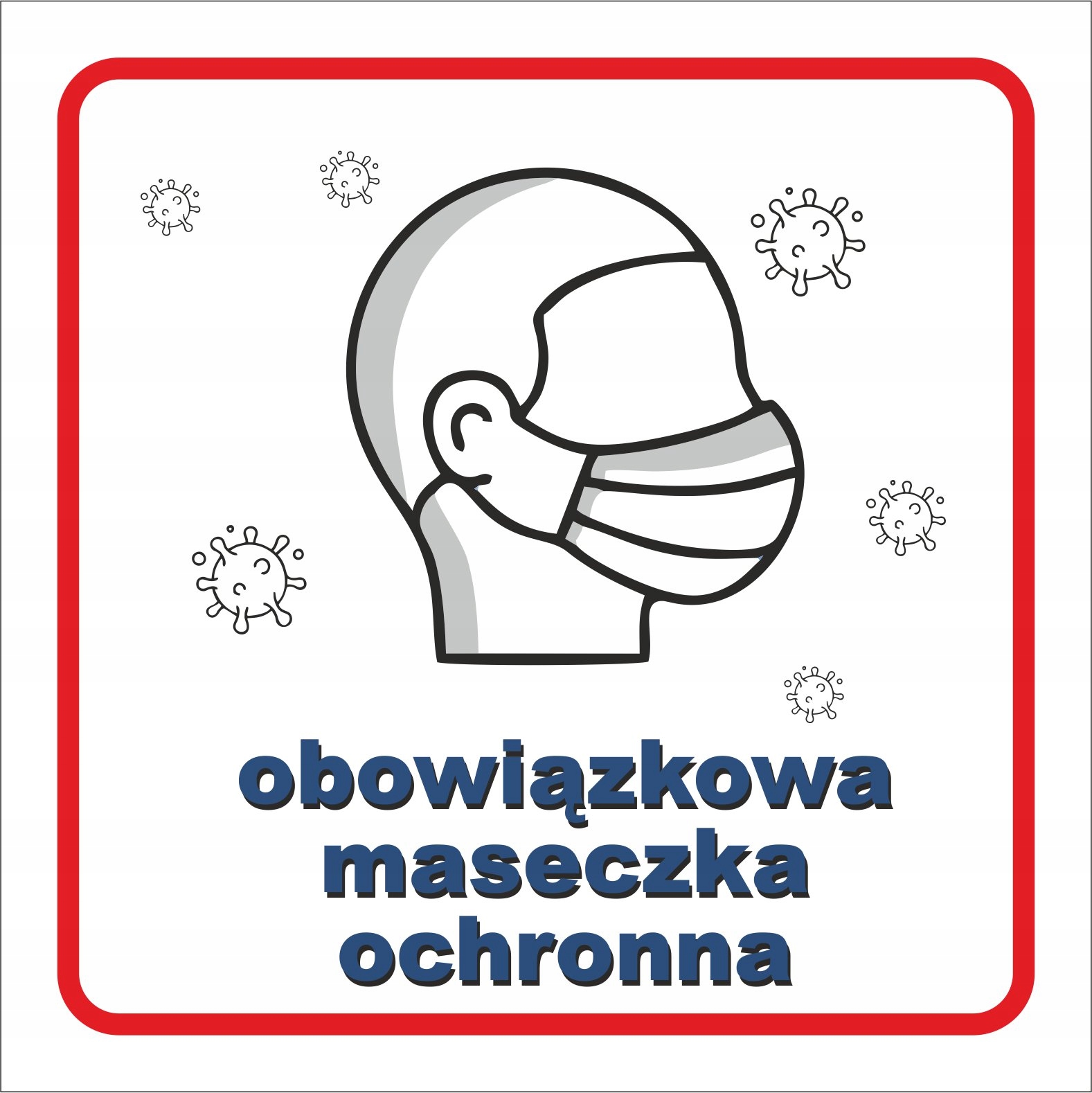 Tablica Znak dezynfekcja dłoni odstęp maseczki